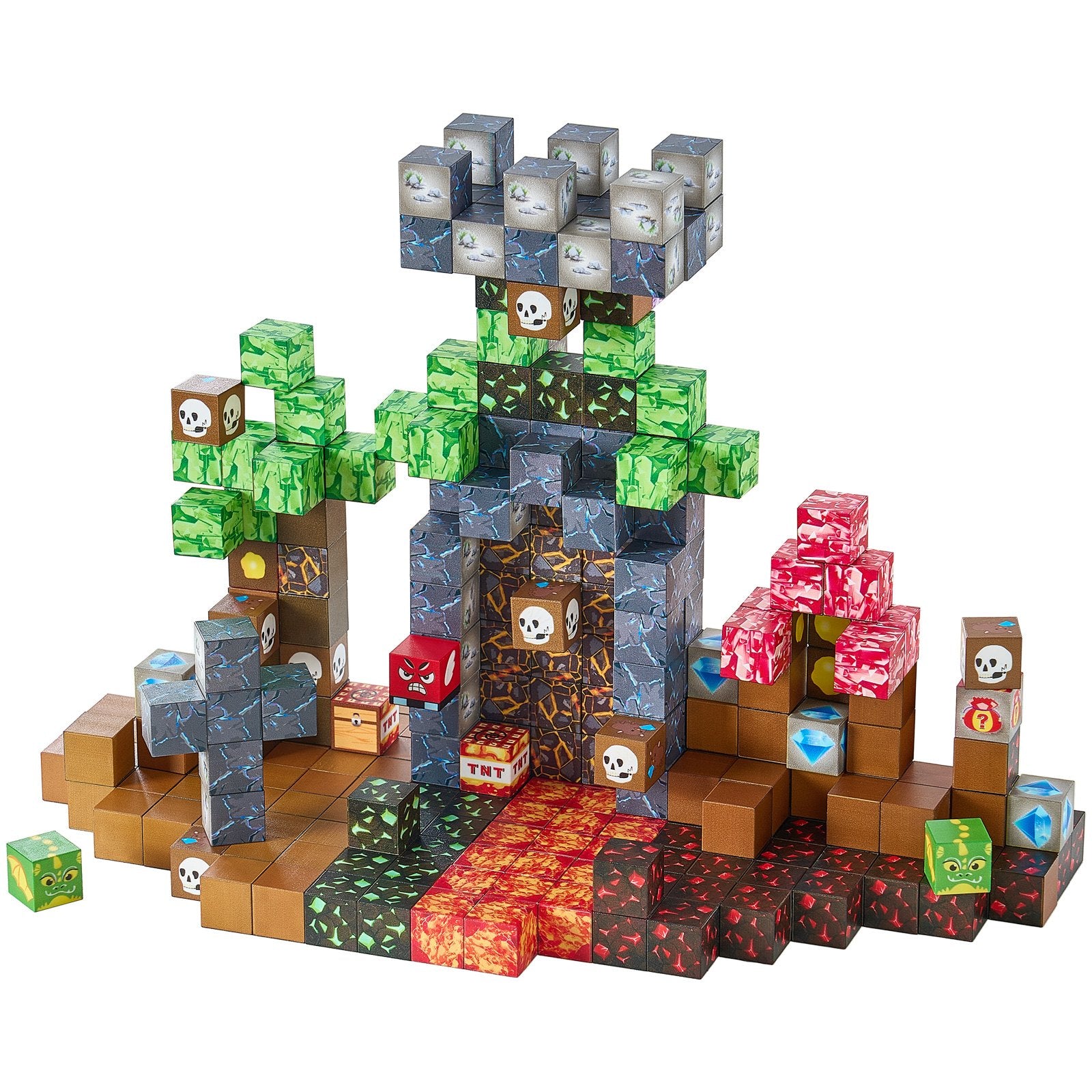 Magnetic Building Blocks Set - 100 PCS Dark Castle, STEM Montessori Sensory Construction Cubes for Kids, Perfect Christmas & Birthday Gift for Boys & Girls 3+