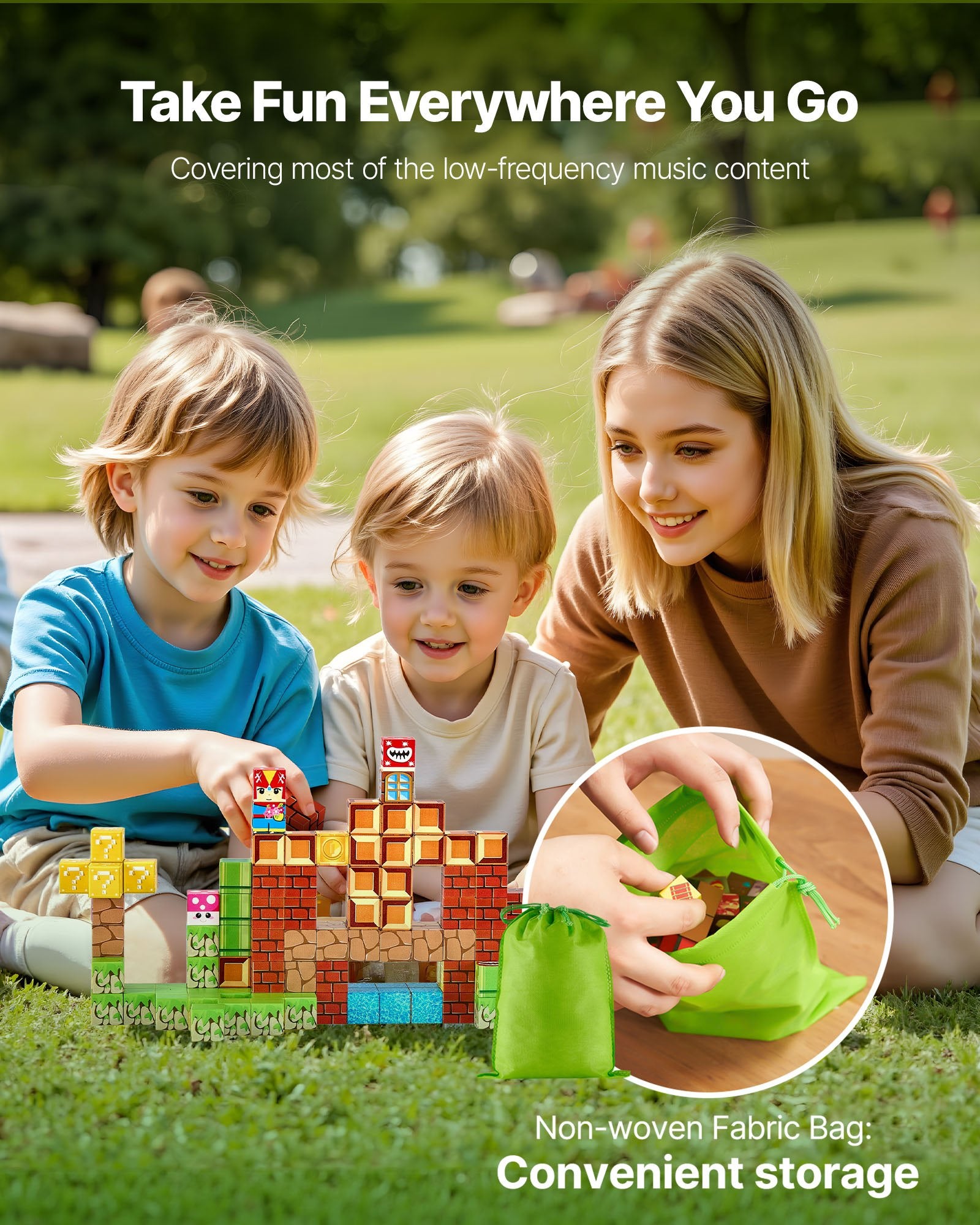 100 PCS Magnetic Building Blocks Set for Kids - STEM Montessori Sensory Toys, Creative Construction Cubes, Perfect Christmas Birthday Gift for 3+ Boys & Girls