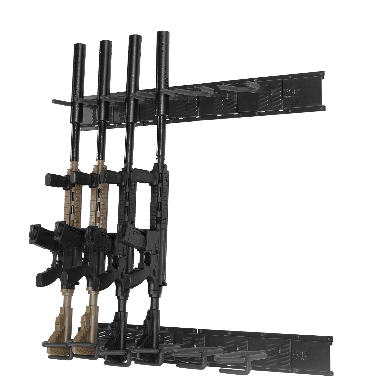 Heavy Duty Indoor Gun Rack Wall Mount, 6-Slot Vertical Rifle & Shotgun Display Stand, 180 lb Capacity, Metal with Soft Padding