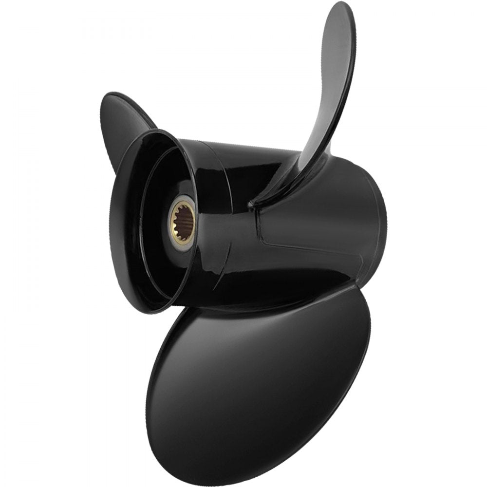 VEVOR Outboard Propeller, Replace for OEM 765183, 3 Blades 13 1/4" x 17" Pitch Aluminium Boat Propeller, Compatible with 40-140HP 2-Stroke Evinrude Outboard, w/ 13 Tooth Splines, RH