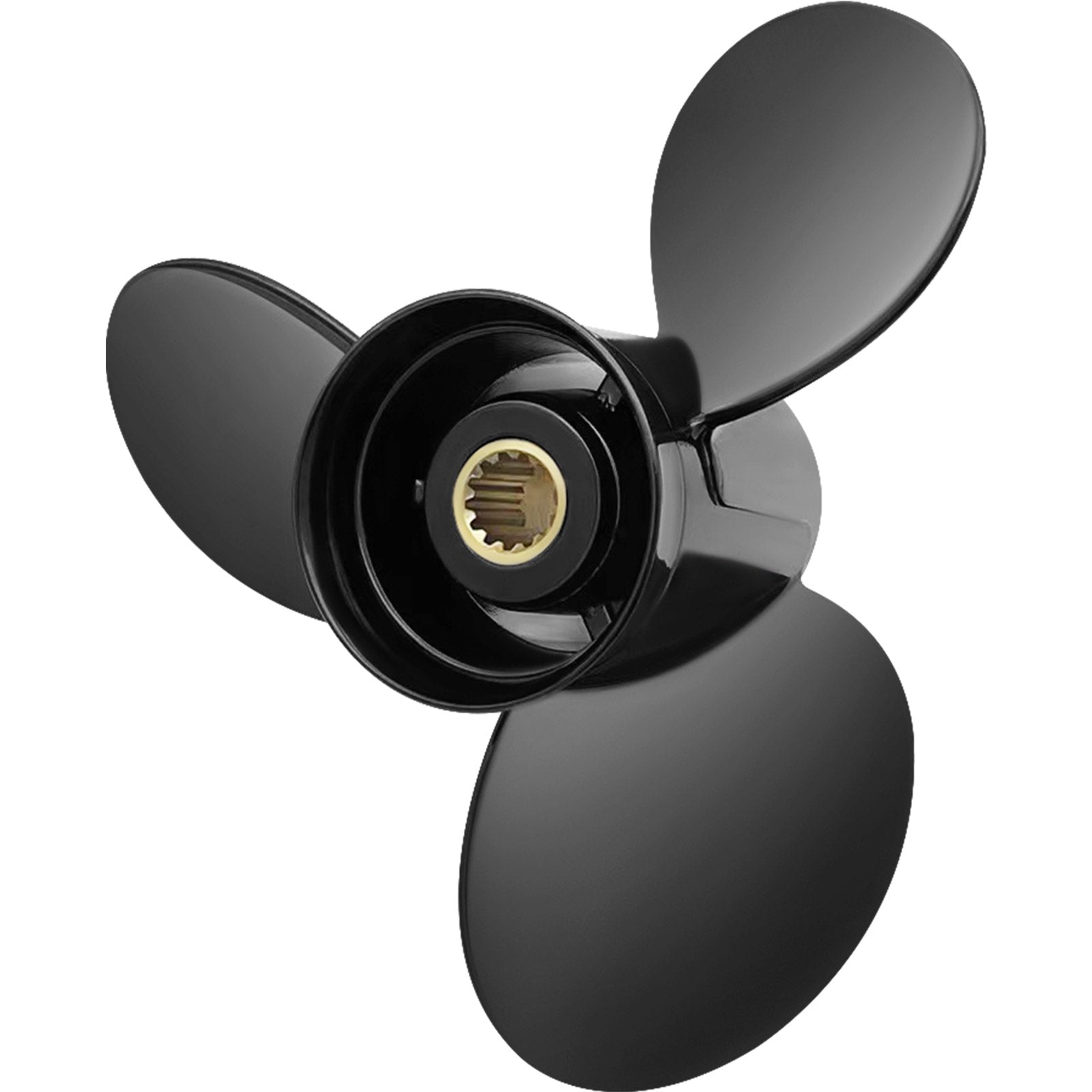 Durable 3-Blade Aluminum Outboard Propeller, 13 1/4" x 17" Pitch, Fits 40-140HP Evinrude 2-Stroke, OEM 765183, 13 Tooth Splines, Right-Hand Rotation