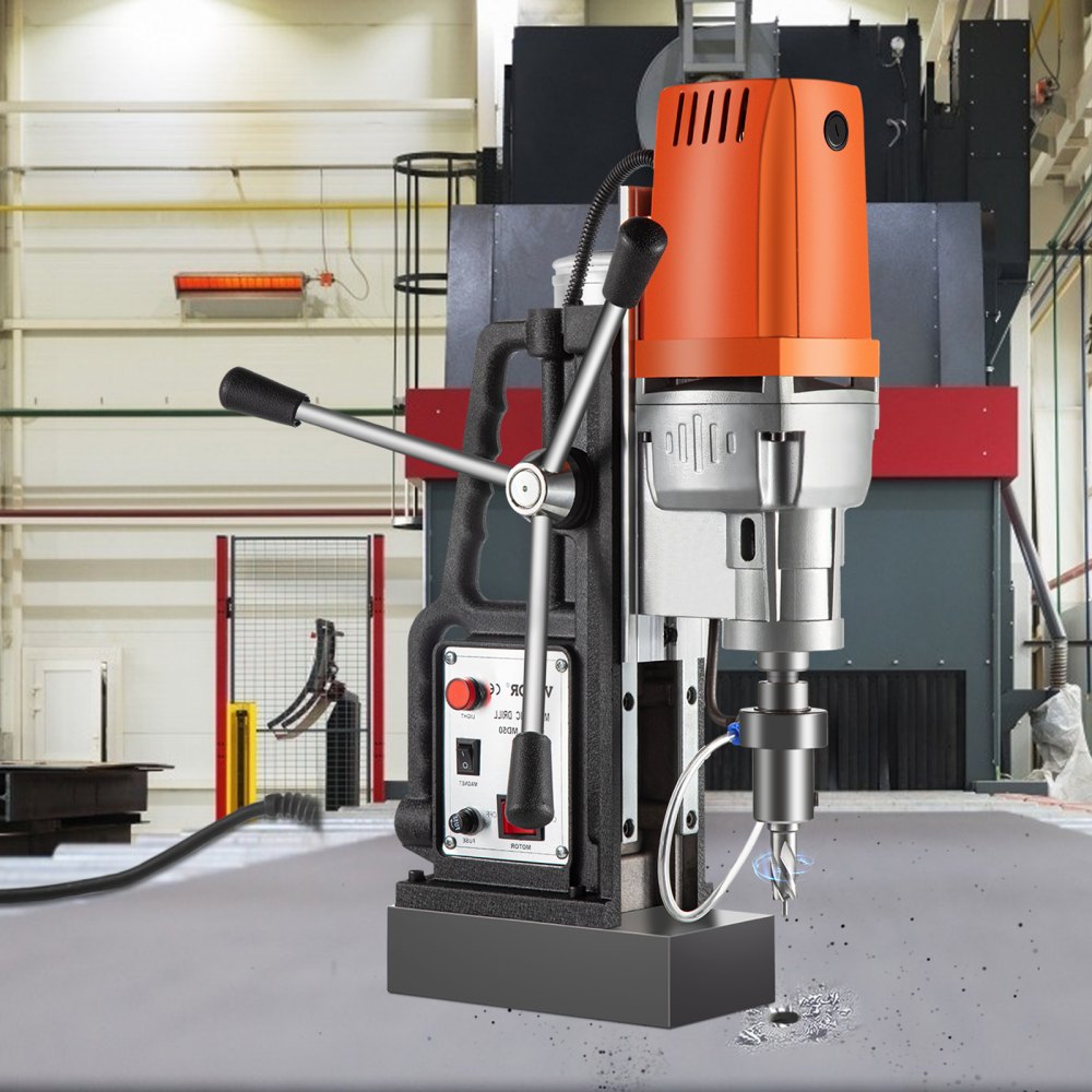 High-Power 1680W Magnetic Drill System with 850 RPM Speed and 2-Inch Boring Capacity Featuring Strong 2900 LBS Magnetic Hold