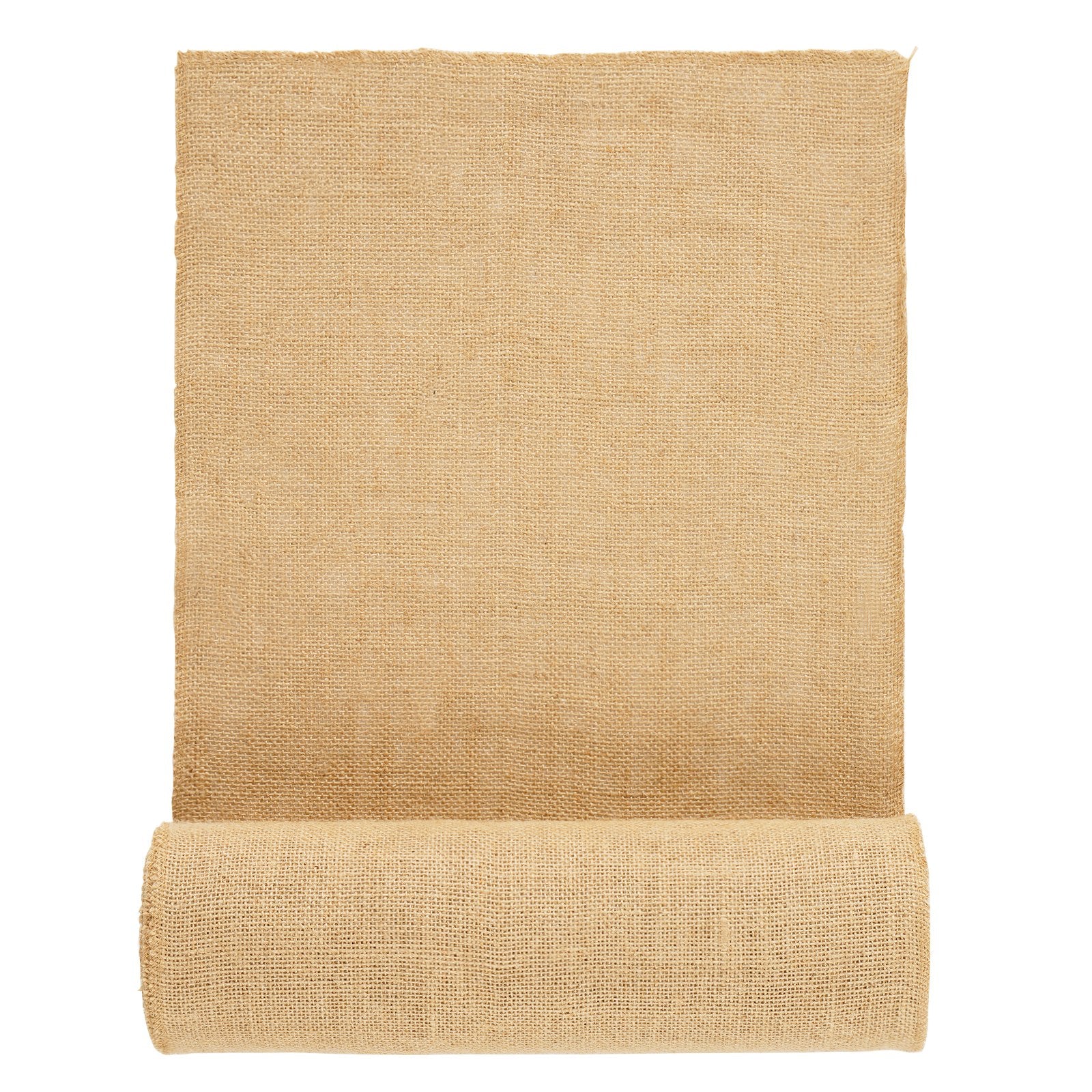 Natural Burlap Fabric Roll - 14"x30ft & 50x50 High Density Jute for Crafts, Garden, Wedding Decor, Tree Wrap & Winter Cover