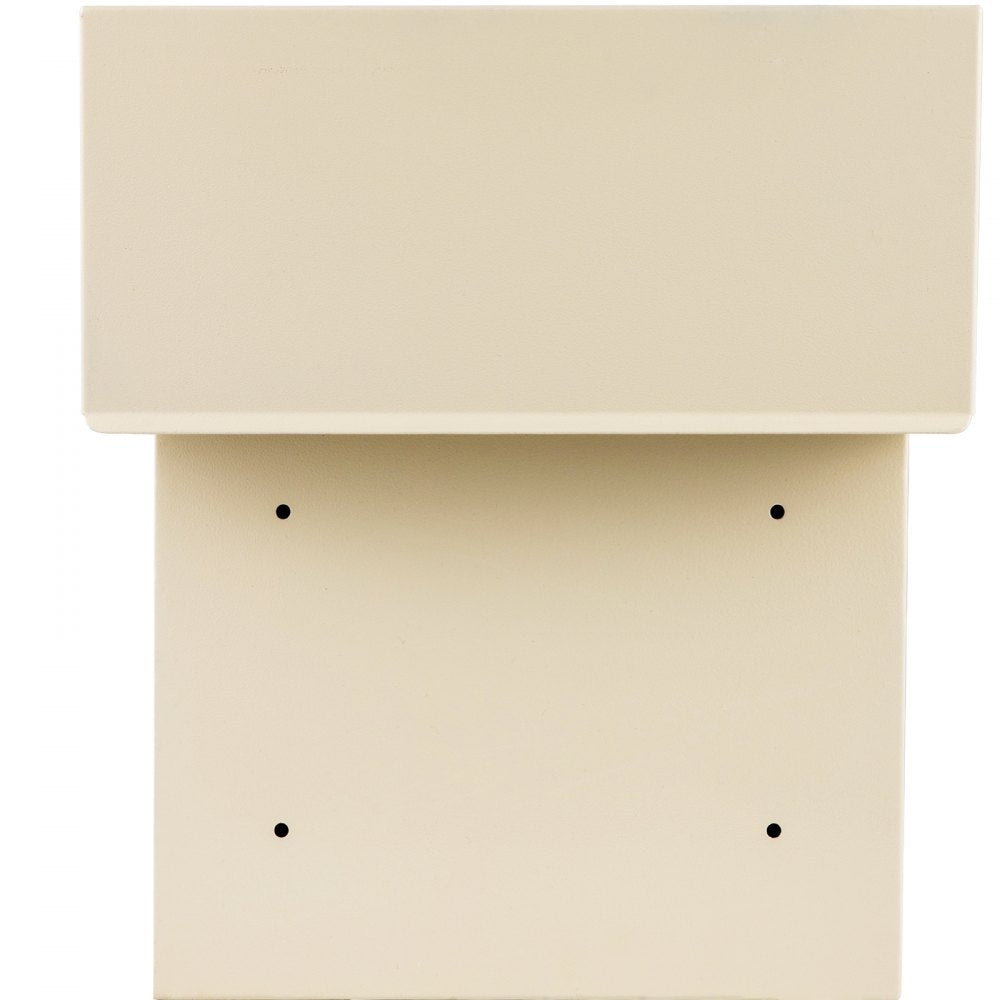 Secure Beige Drop Box for Doors with Through-The-Door Locking System, 11.8''x4.3''x14.2''