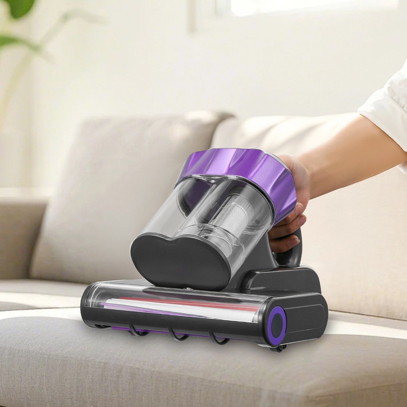 Powerful 550W Mattress Vacuum Cleaner with 18Kpa Suction, HEPA Filter, Heating, Ultrasound & LED for Bed, Sofa, Deep Cleaning
