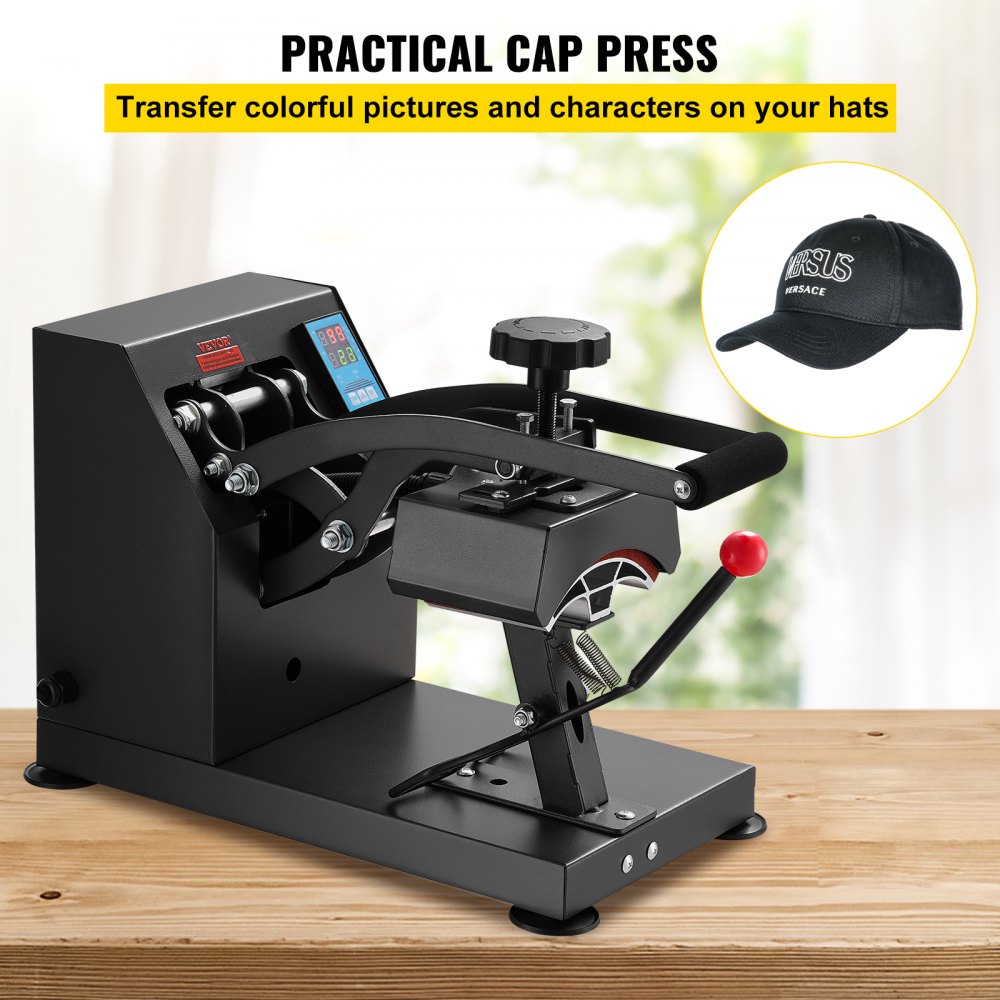 VEVOR Hat Press 3.5 x 5.5 in Cap Heat Press Machine Transfer Sublimation