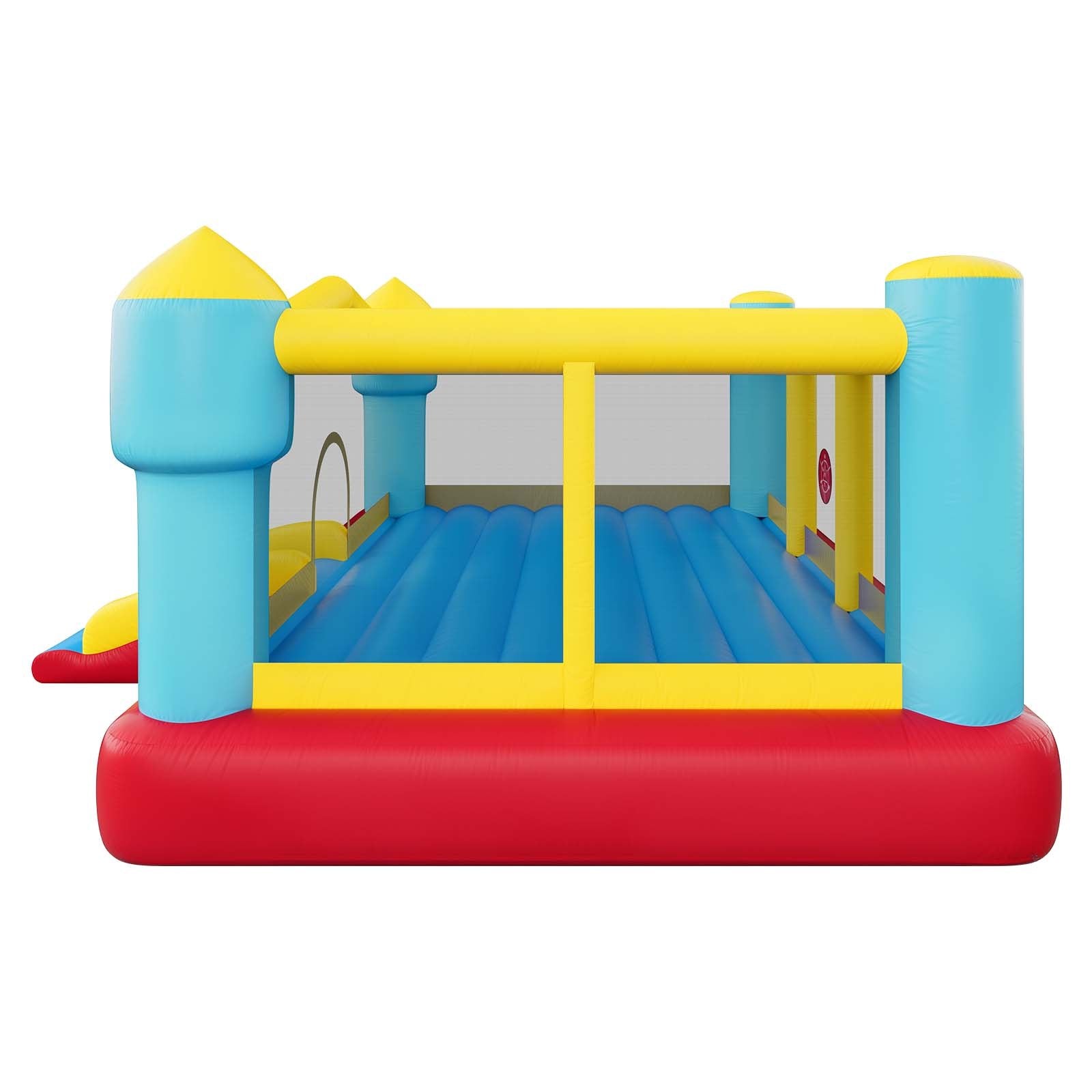 Inflatable Bouncy Castle for Kids with Slide, Basketball Hoop & Target Game - Durable Jump House, 14.7 x 13.8 x 6.8 ft, Ages 3-8, Holds 3-4
