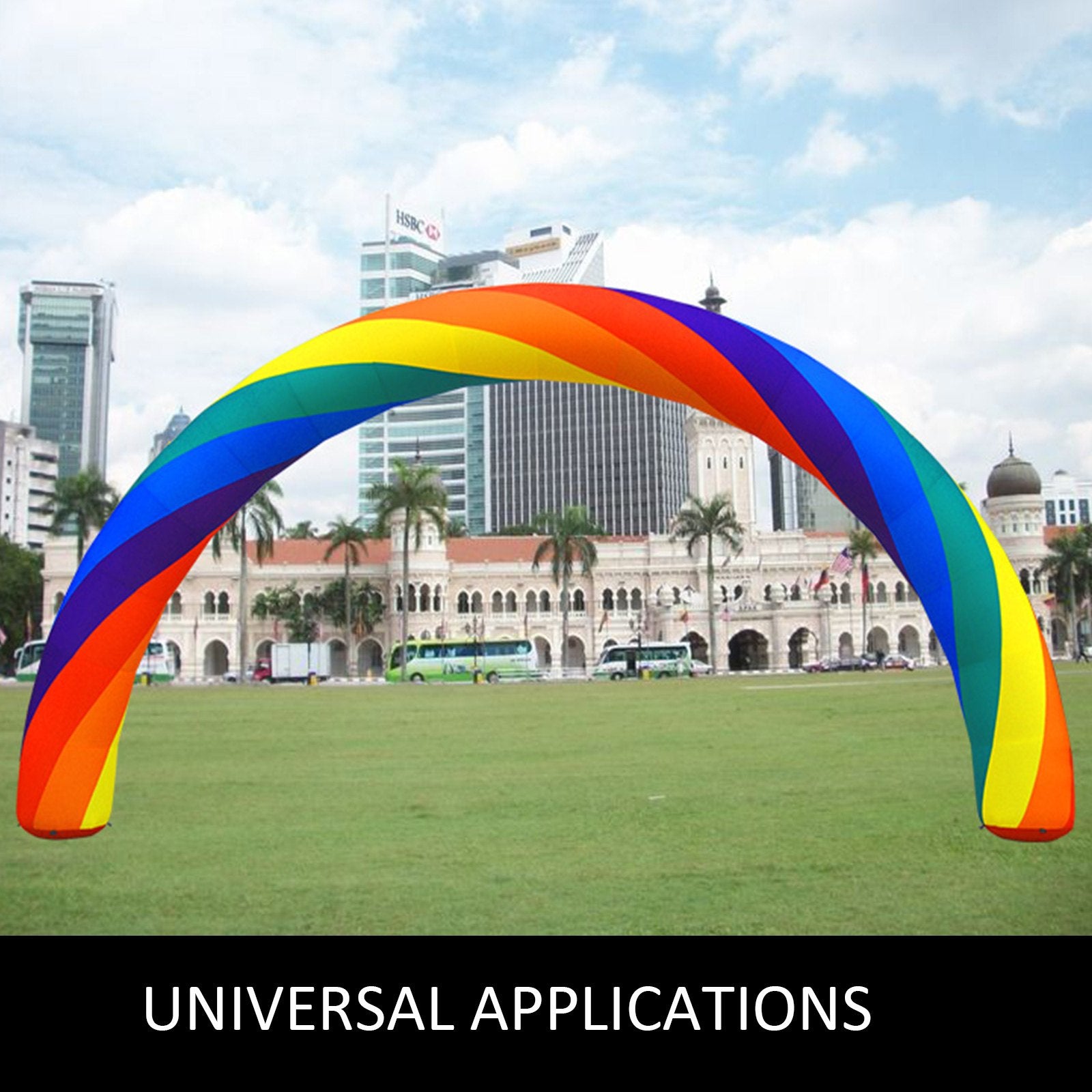 26ft Inflatable Rainbow Arch with 110W Blower - Perfect for Events, Parties, Advertising, Outdoor Celebrations, Waterproof Design