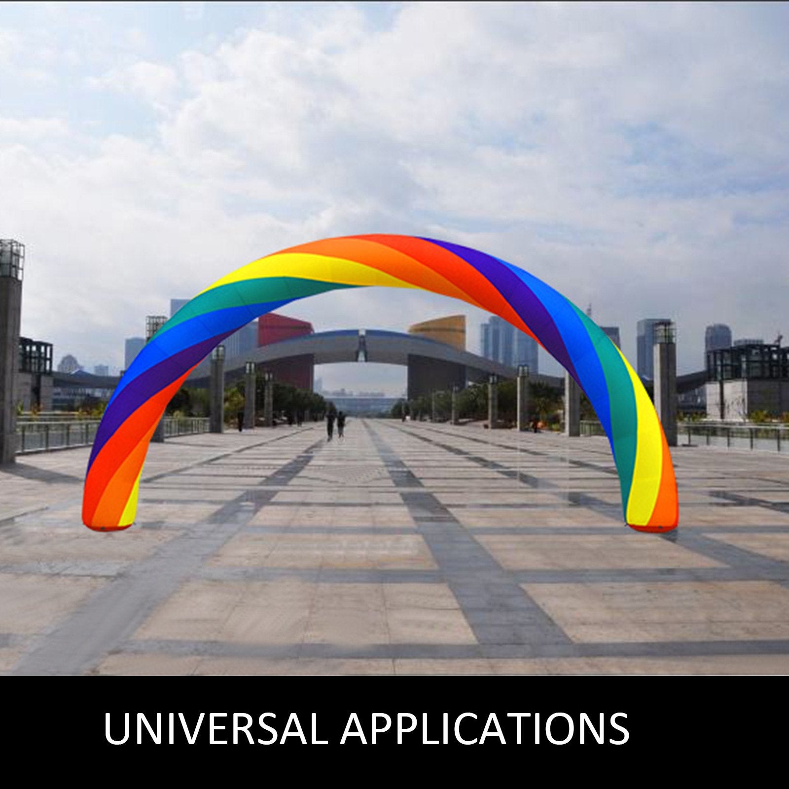 26ft Inflatable Rainbow Arch with 110W Blower - Perfect for Events, Parties, Advertising, Outdoor Celebrations, Waterproof Design
