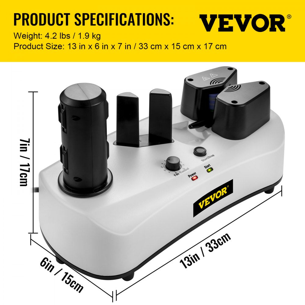 VEVOR Air Cushion Machine, Sealing Speed 7.2-7.8 ft/min Air Pillow Machine, 110V Air Pillow Packaging Machine, Portable Air Cushion Wrap Machine for Inflatable Packaging+164 ft/50 m Test Film Roll