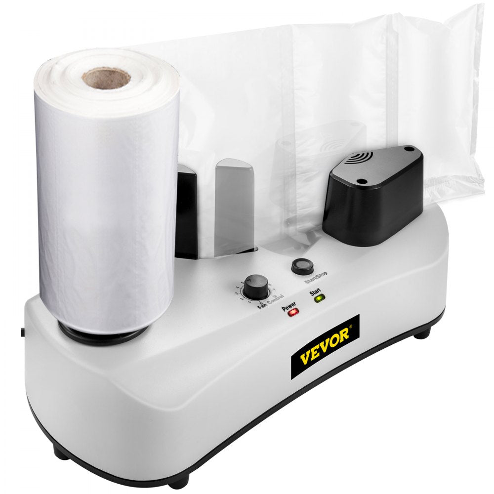 VEVOR Air Cushion Machine, Sealing Speed 7.2-7.8 ft/min Air Pillow Machine, 110V Air Pillow Packaging Machine, Portable Air Cushion Wrap Machine for Inflatable Packaging+164 ft/50 m Test Film Roll