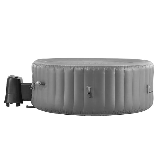 Portable Inflatable Hot Tub Spa for 2-4 People with 110 Jets, Multi-Function Control, Cover & Mat, Energy Efficient, 211 Gal Capacity, Gray