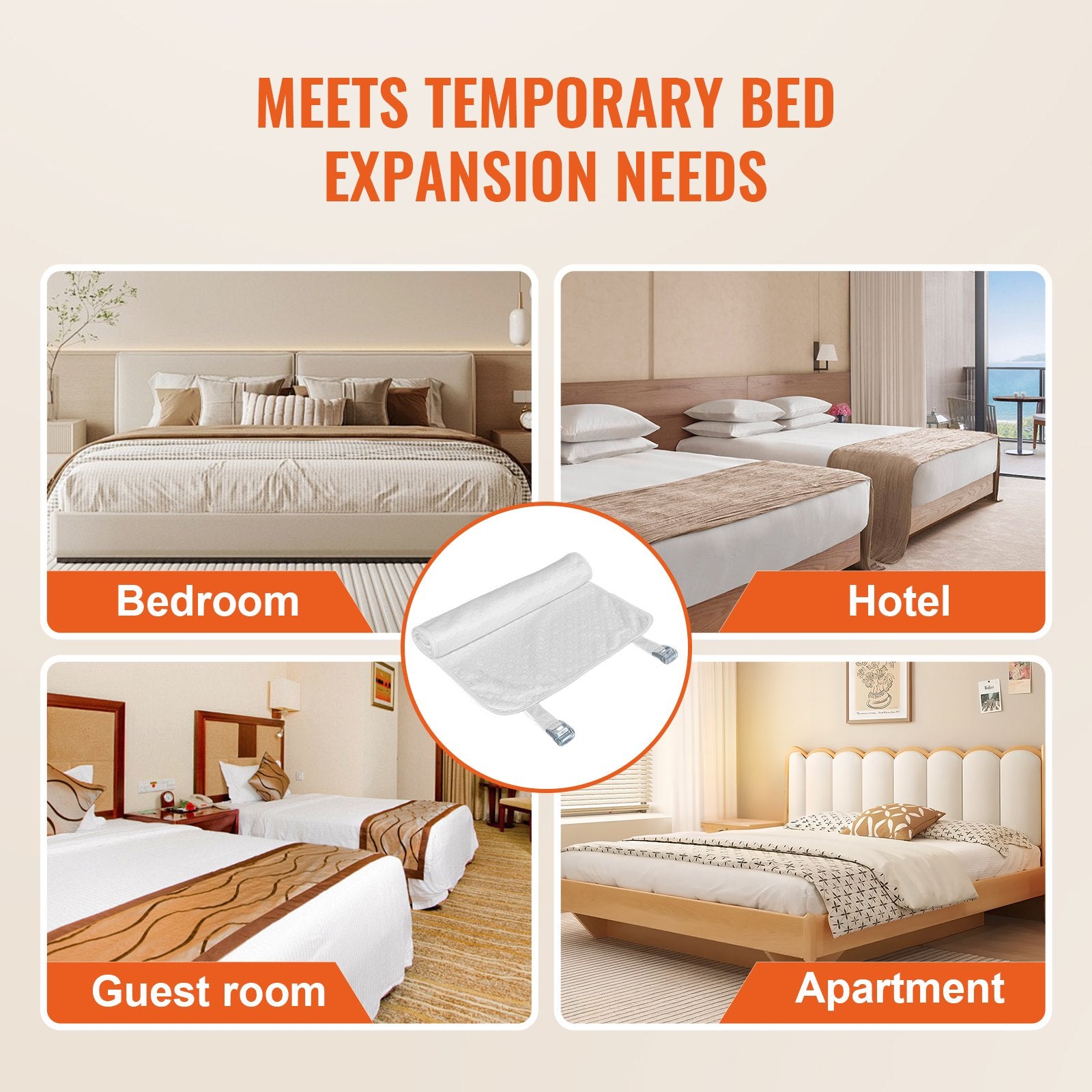 King Bed Bridge Converter Kit - Split King Gap Filler with Heavy Duty Strap, Memory Foam for Adjustable Mattress Connector