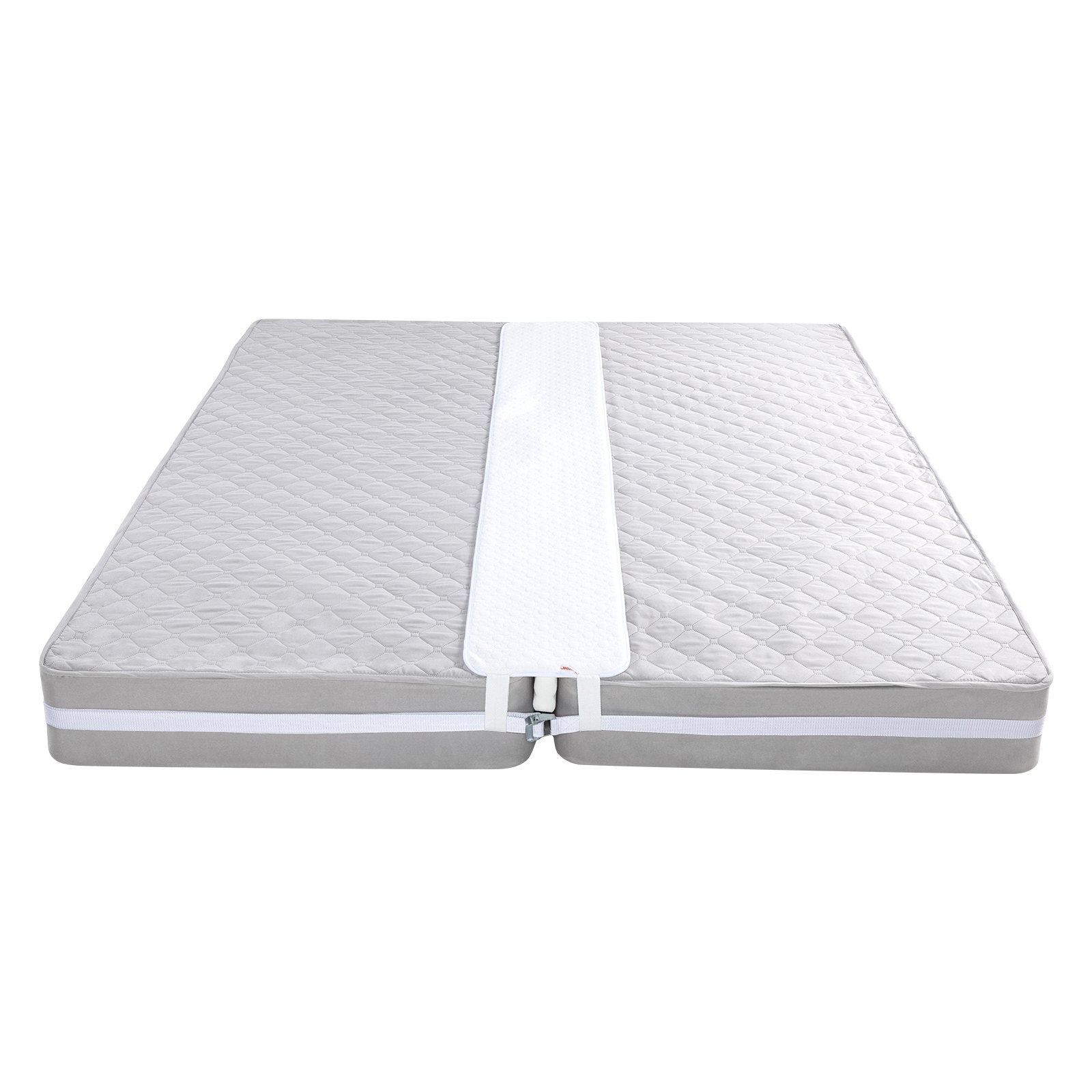 Title: Adjustable Bed Bridge Converter Kit - King Split Gap Filler with Memory Foam & Heavy Duty Strap for Secure Mattress Connection