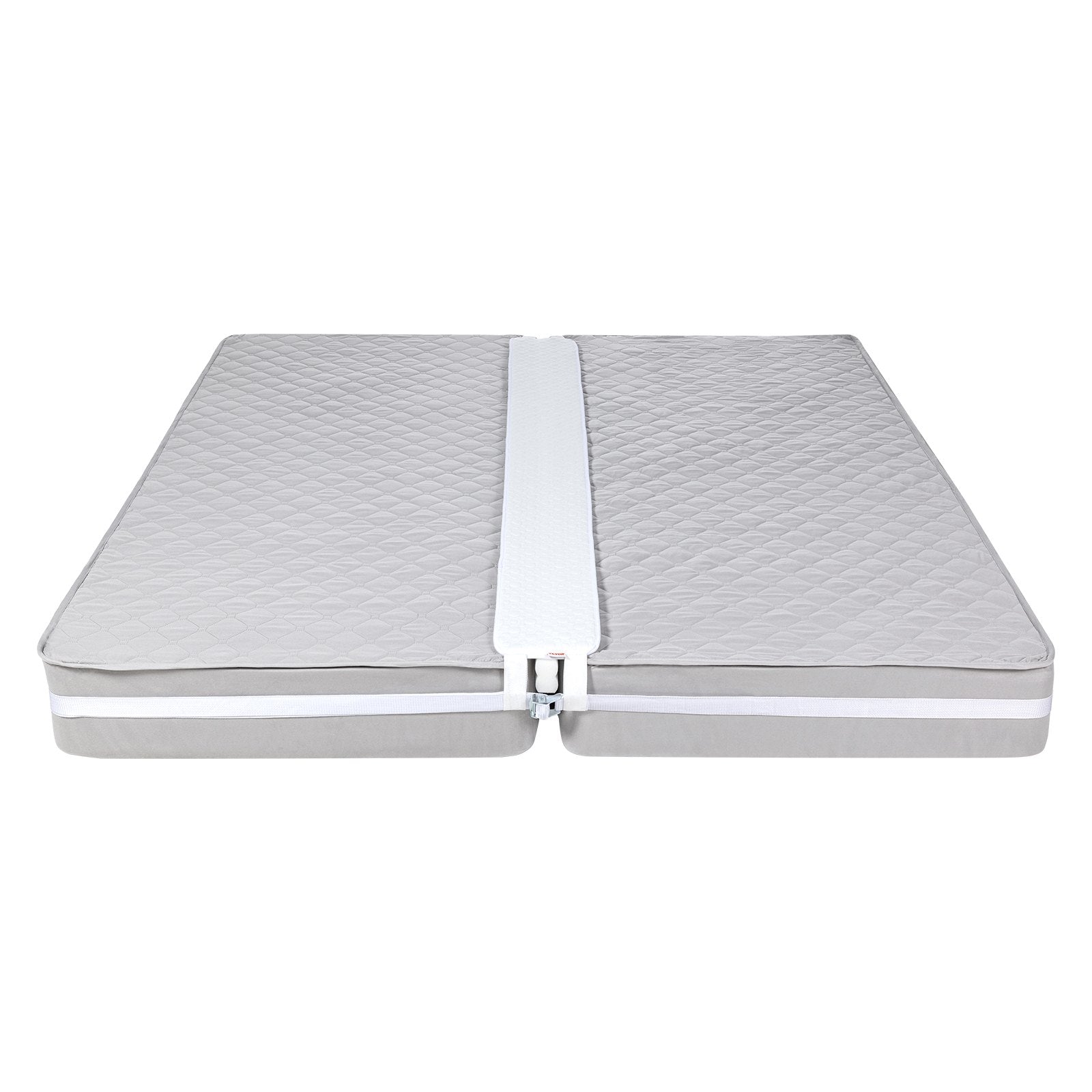 Ultimate Bed Bridge Converter Kit - Split King Gap Filler with Memory Foam and Metal Buckle Strap for Adjustable Mattress Connection