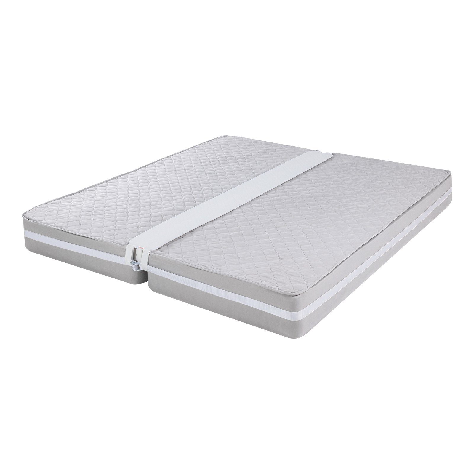 Ultimate Bed Bridge Converter Kit - Split King Gap Filler with Memory Foam and Metal Buckle Strap for Adjustable Mattress Connection