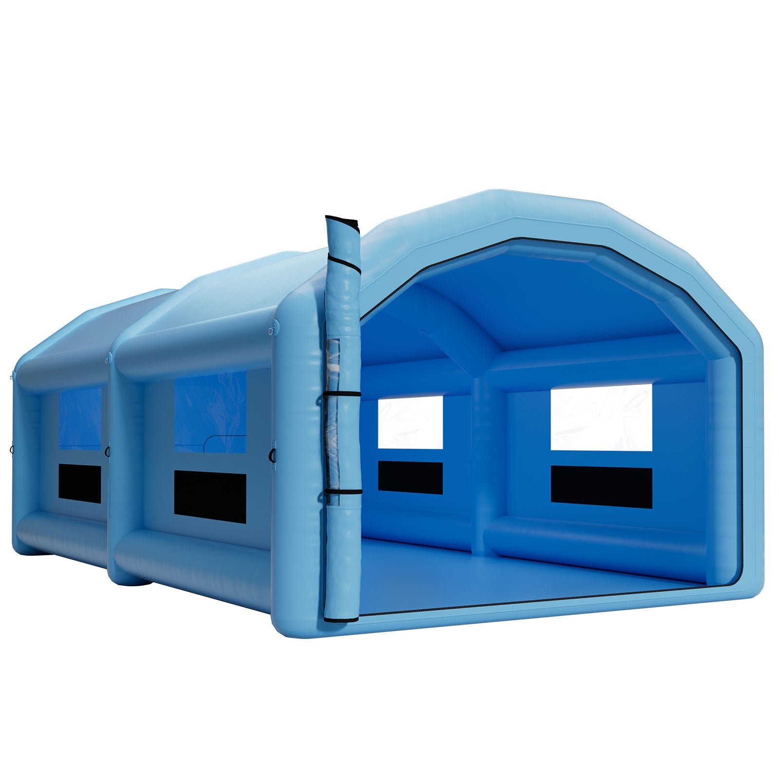 Spacious Inflatable Paint Booth for Cars & Furniture | 32.81 x 19.69 x 13.12 ft Spray Tent with Dual Blowers, Air Filter & Clear PVC Windows
