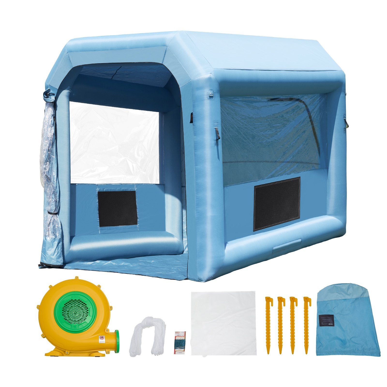 Compact Inflatable Paint Booth with Powerful 550W Blower and Air Filter - Perfect for Motorcycles, Bicycles, and Small Furniture Painting