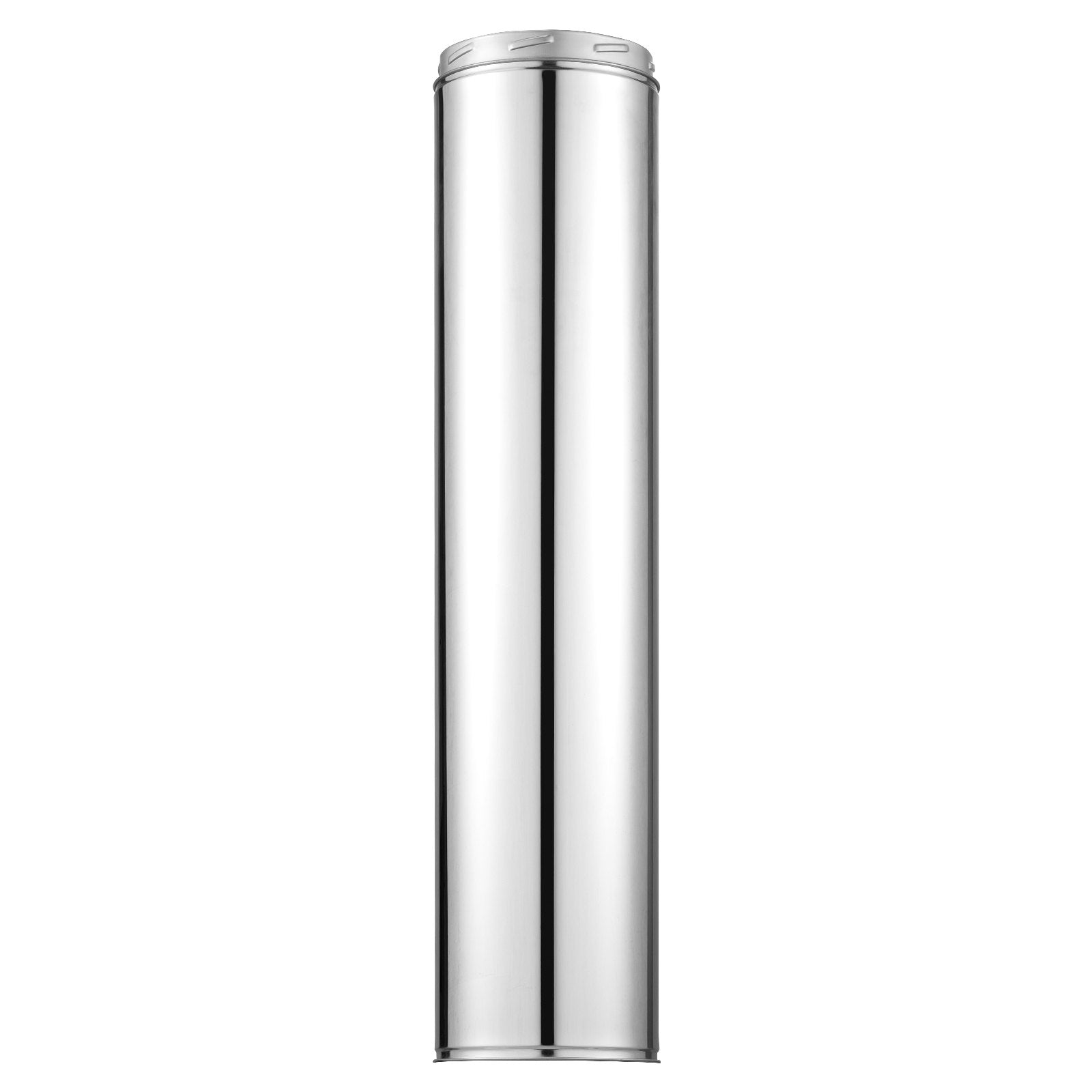 Premium Stainless Steel Double Wall Chimney Pipe, 6 x 36 Inch, Easy Install, Thick Insulation for Stove, Indoor Outdoor Use, Weatherproof, Silver