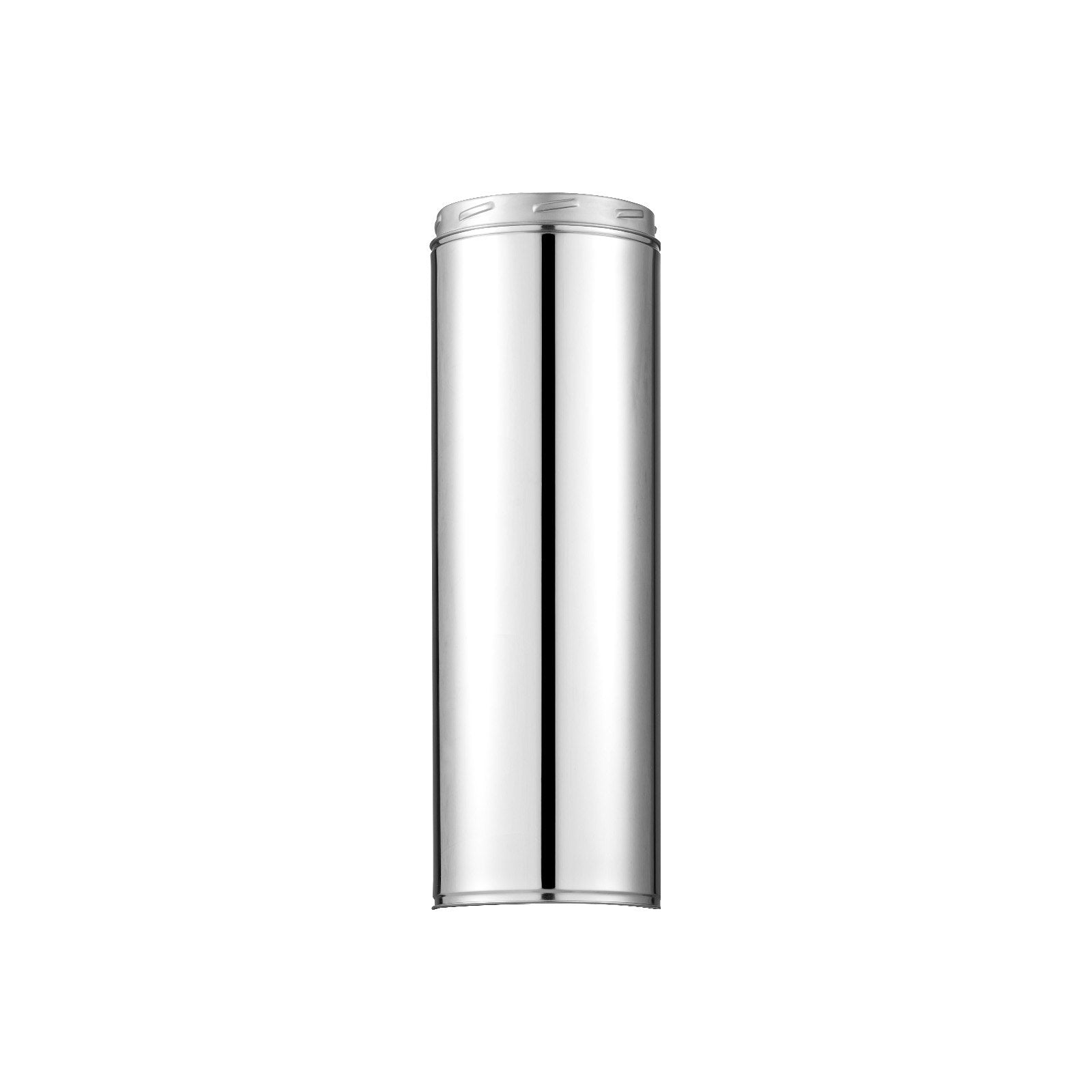 6 x 24 Inch Double Wall Stainless Steel Chimney Pipe - Premium Heat-Resistant, Weatherproof Stove Pipe with Easy Installation, Silver