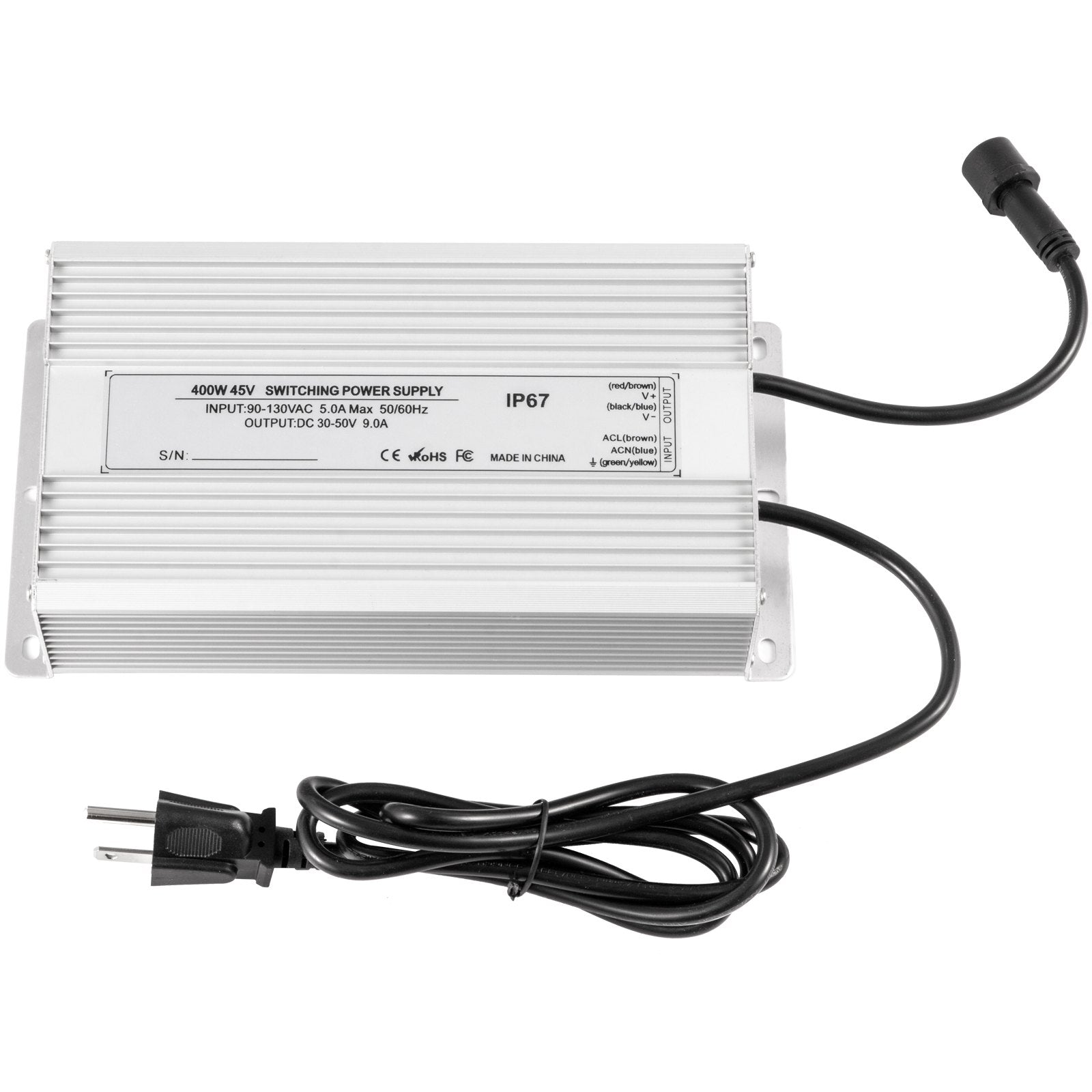 High-Output 10 Head Ultrasonic Mist Maker Fogger with IP67 Waterproof Power Supply for Gardens, Ponds, and Humidifying - 5kg/h Output, Air-Cooled Stainless Steel Design