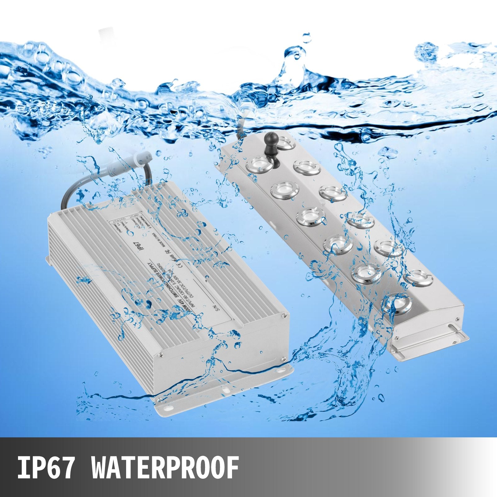 12 Head Ultrasonic Mist Maker with IP67 Waterproof Power Supply, Stainless Steel Humidifier for Ponds, 7kg/h Fogger, 320W Atomizer