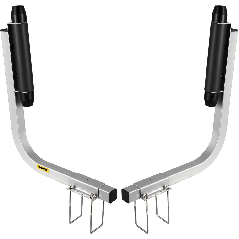 VEVOR Boat Trailer Guide-ons 15.6", 2PCS Trailer Guides with Rubber Rollers, Galvanized Steel Trailer Guide ons, w/ Complete Mounting Accessories, for Ski Boat, Fishing Boat or Sailboat Trailer