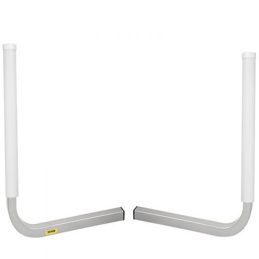 VEVOR Boat Trailer Guide-on, 22", 2PCS Steel Trailer Post Guide ons, with White PVC Tube Covers, Complete Mounting Accessories Included, for Ski Boat, Fishing Boat or Sailboat Trailer