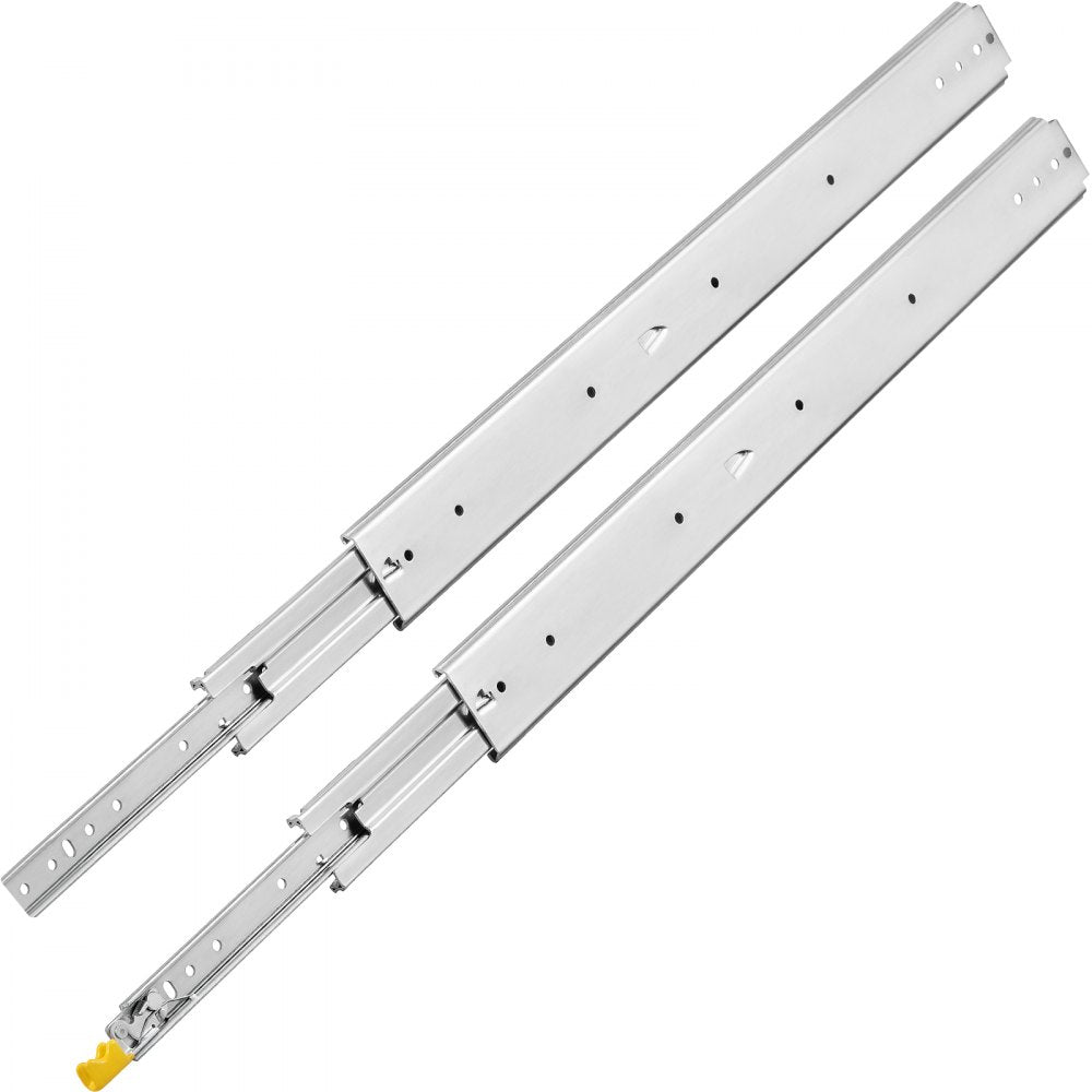 48-Inch Lockable Ball Bearing Drawer Slides for Heavy Duty Use, 500lb Capacity