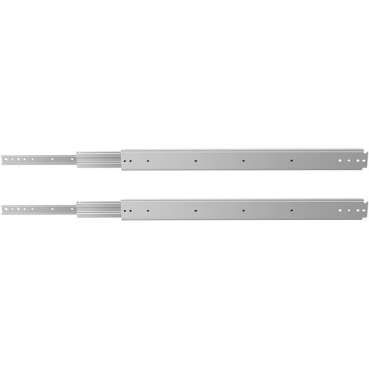 VEVOR Drawer Slides, 1 Pair 36 Inch Drawer Slides, Ball Bearing Side Mount Drawer Hardware Slides, 500 LBS Load Capacity 3-Section Full Extension Drawer Slides for Smooth Slide, Less Noise