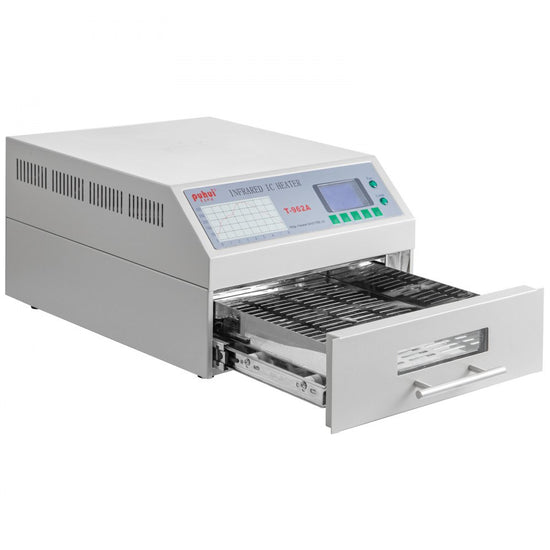 VEVOR Reflow Oven T962A 110V Reflow Soldering Machine 1500W 300 x 320 mm SMD SMT BGA Professional Automatic Infrared Heater Soldering Machine W/Smoke Exhaust Chimney Cooling Efficiency