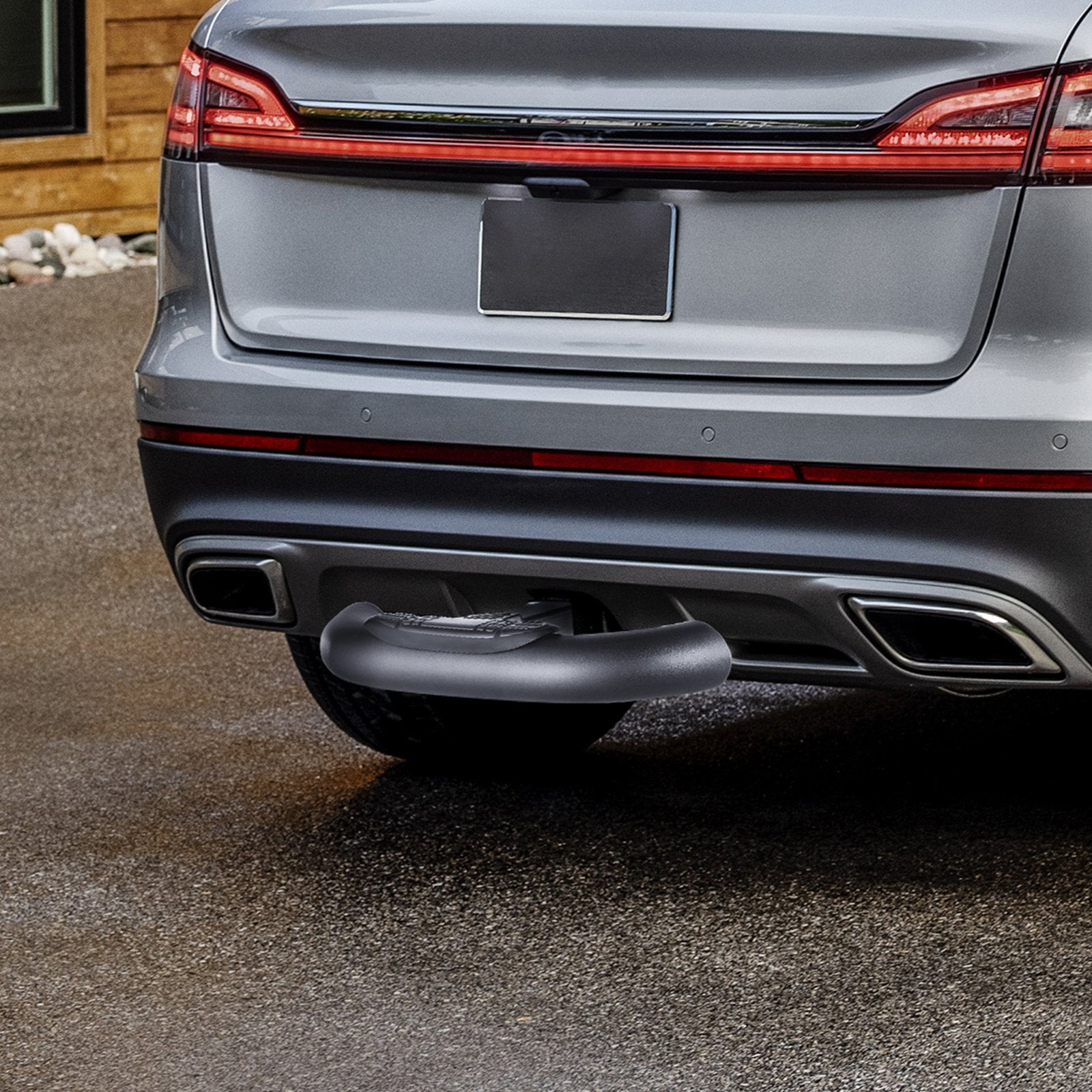 Universal 2-Inch Hitch Step with Rear Bumper Guard, 350 lbs Capacity, Non-Slip Design for Trucks, SUVs, Trailers, Includes Pin Kit