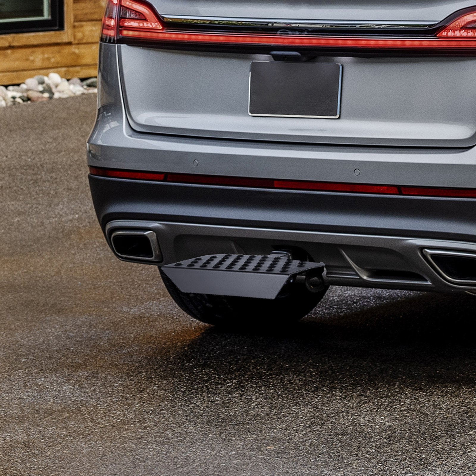 Universal 2-Inch Hitch Step, Heavy-Duty Steel with 350 lbs Capacity, Rear Bumper Guard, Pin Lock for Truck, SUV, Trailer Safety