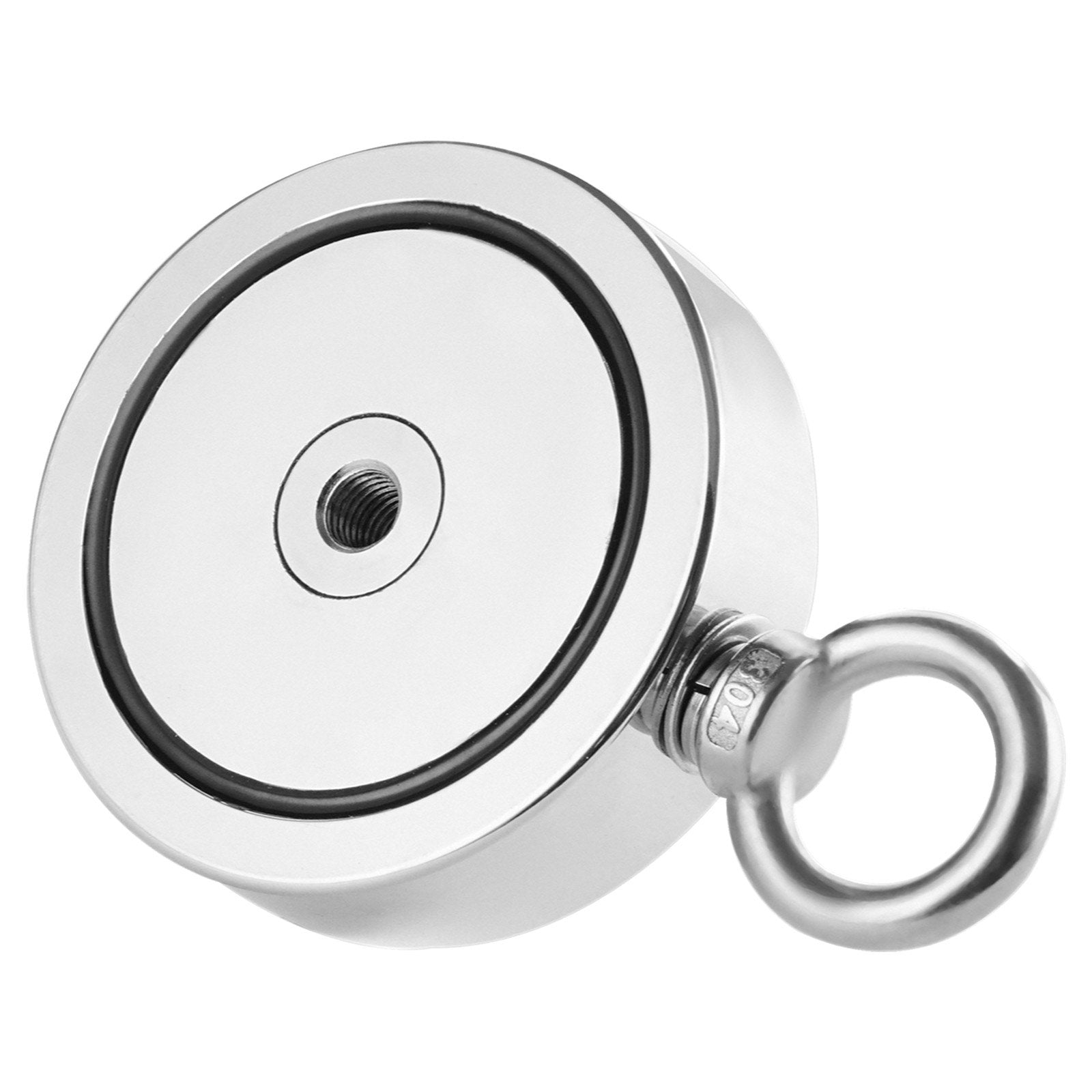 Ultimate Magnet Fishing Kit with 1000 LBS Double-Sided Neodymium Magnet, Grappling Hook, Heavy Duty Rope, Gloves, Eyebolt & Rust Protection