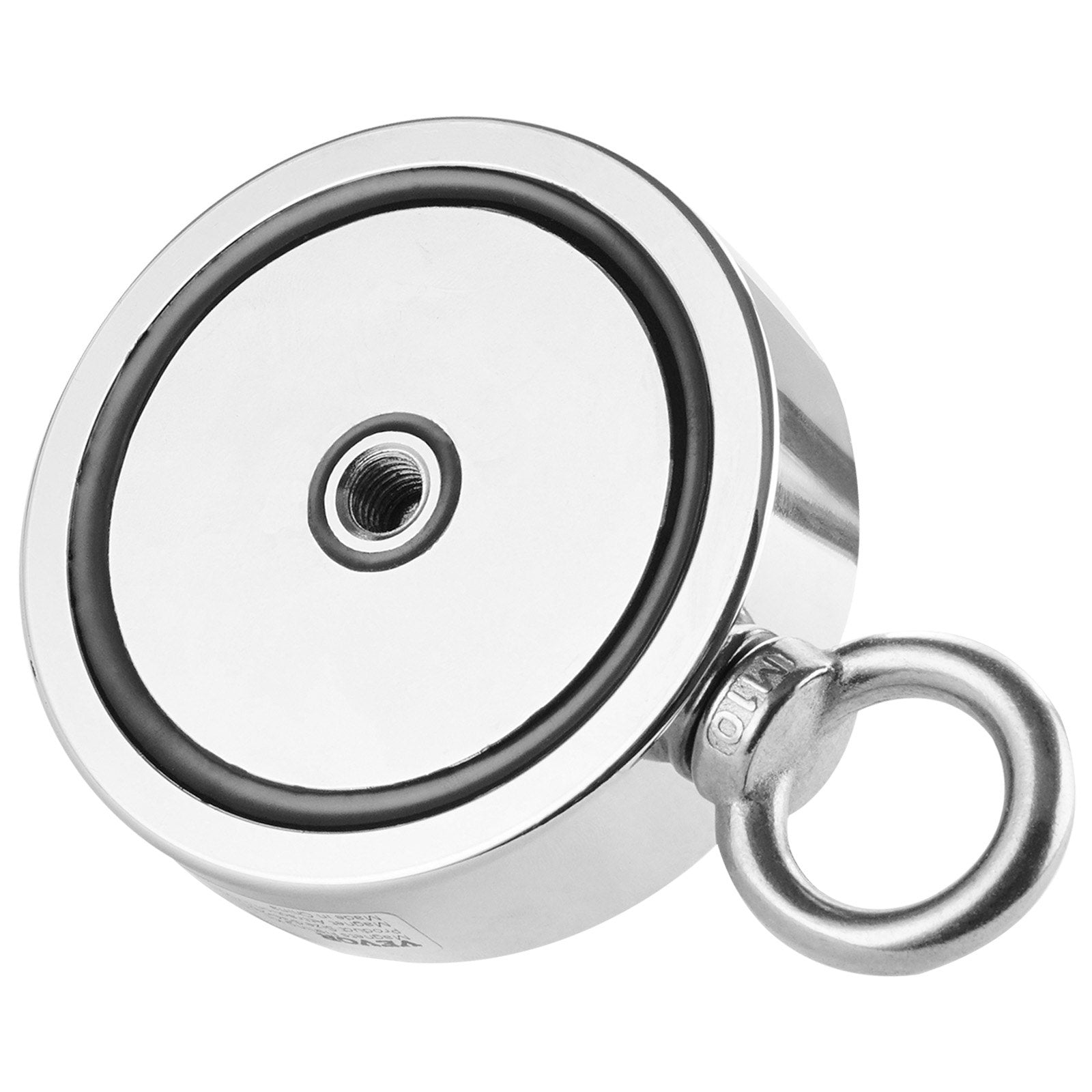 Double-Sided 1700 LBS Magnet Fishing Kit with Neodymium Magnet, Grappling Hook, Heavy Duty Rope, Gloves, Eyebolt & Accessories