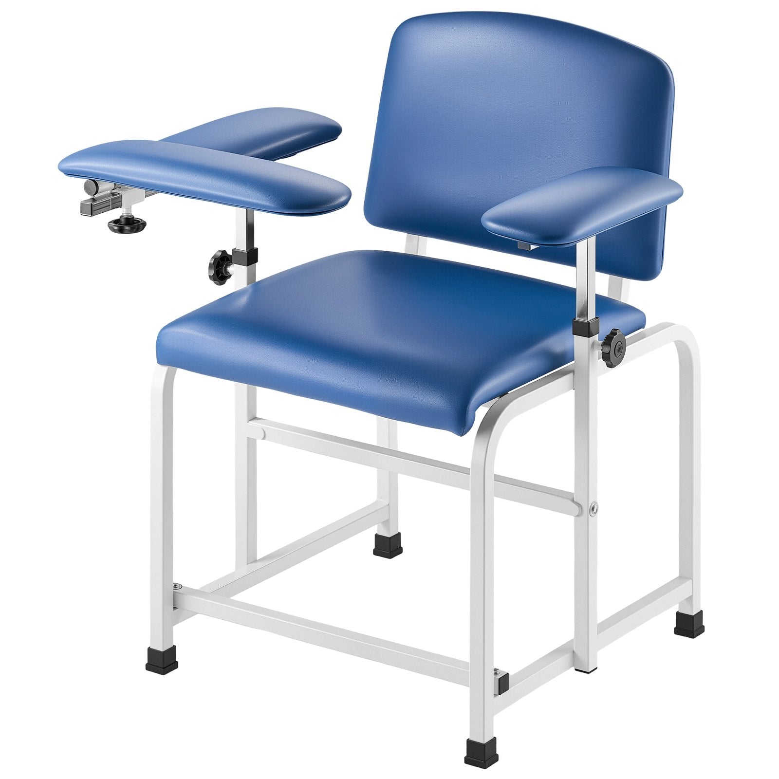 Ergonomic Phlebotomy Chair with Adjustable Armrests, Flip Arm, 400LBS Capacity, Soft Padded Seat, Easy-to-Clean PVC Leather for Medical Facilities, Labs, Clinics