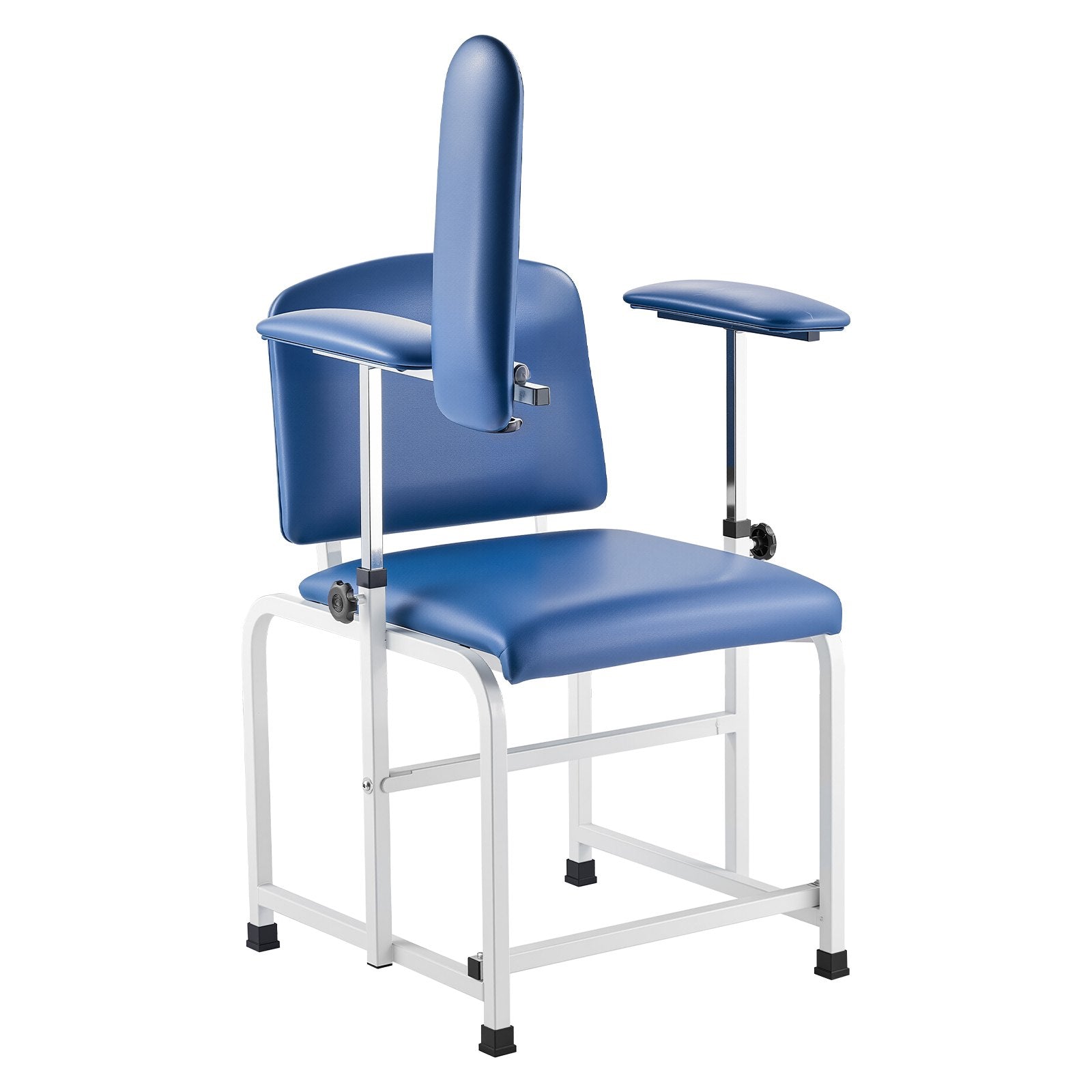 Ergonomic Phlebotomy Chair with Adjustable Armrests, Flip Arm, 400LBS Capacity, Soft Padded Seat, Easy-to-Clean PVC Leather for Medical Facilities, Labs, Clinics