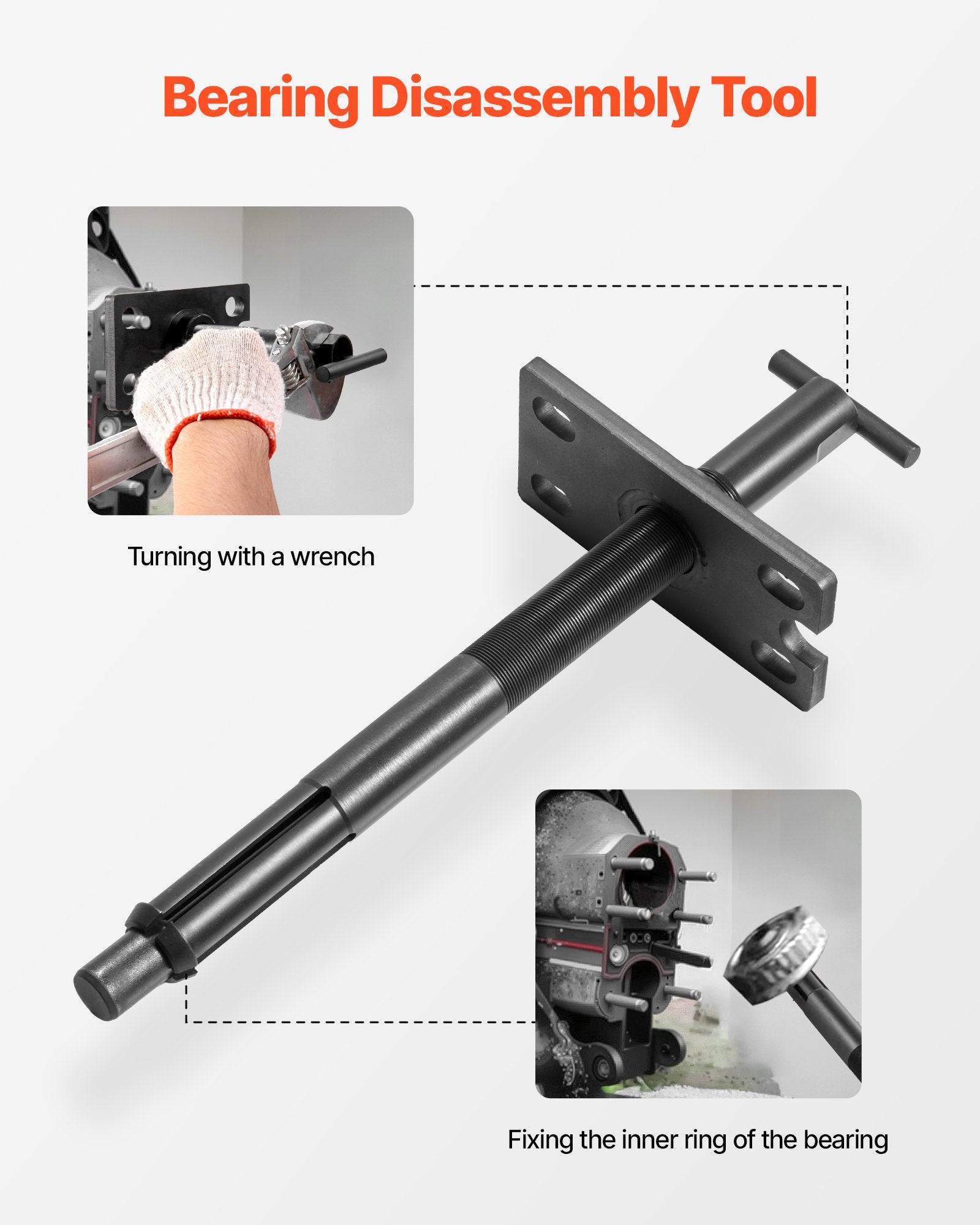 Heavy-Duty Marine Engine Alignment & Gimbal Bearing Puller Set for Mercruiser, OMC, Volvo Cobra with Rust-Resistant Finish
