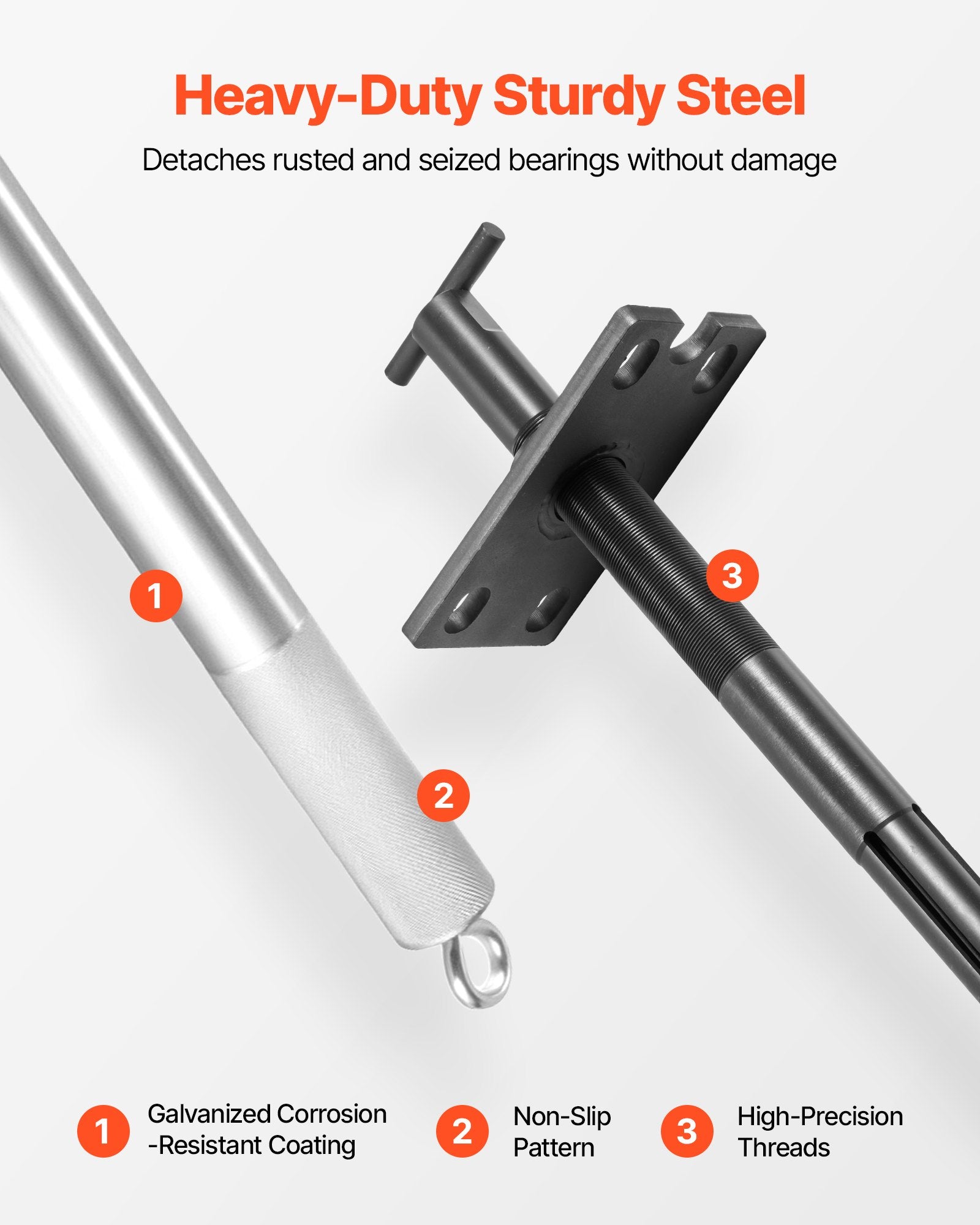 Heavy-Duty Marine Engine Alignment & Gimbal Bearing Puller Set for Mercruiser, OMC, Volvo Cobra with Rust-Resistant Finish