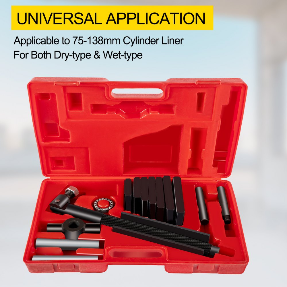 Versatile Cylinder Liner Puller Tool Set for Diesel Engines, Fits 75-138 mm Dry and Wet Types, Ideal for Auto Repair Tasks