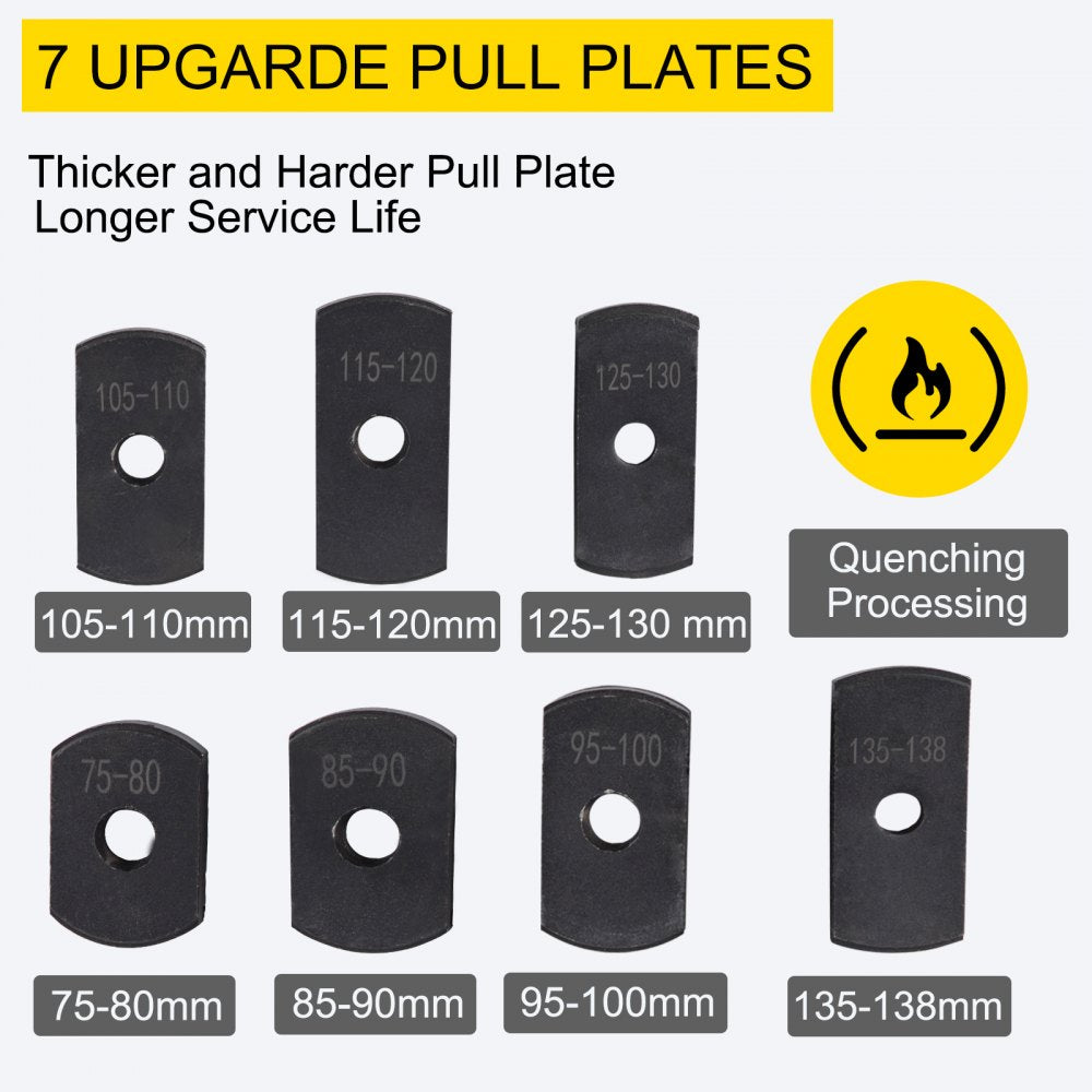 Versatile Cylinder Liner Puller Tool Set for Diesel Engines, Fits 75-138 mm Dry and Wet Types, Ideal for Auto Repair Tasks