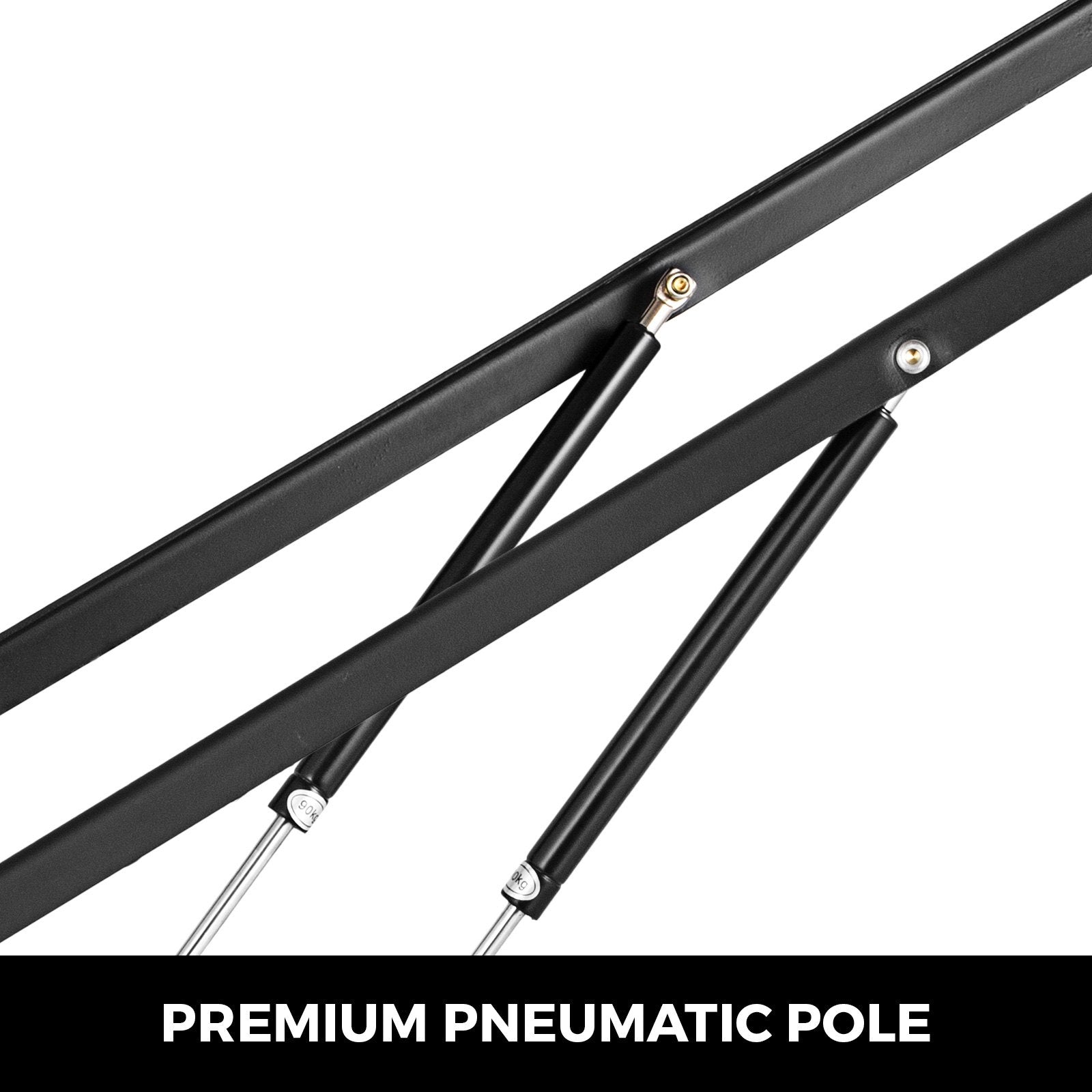 5FT Sofa Bed Lift Mechanism Kit with Pneumatic Poles for Under Bed Storage, Black Steel Bracket, 265 lbs Capacity, Easy Install