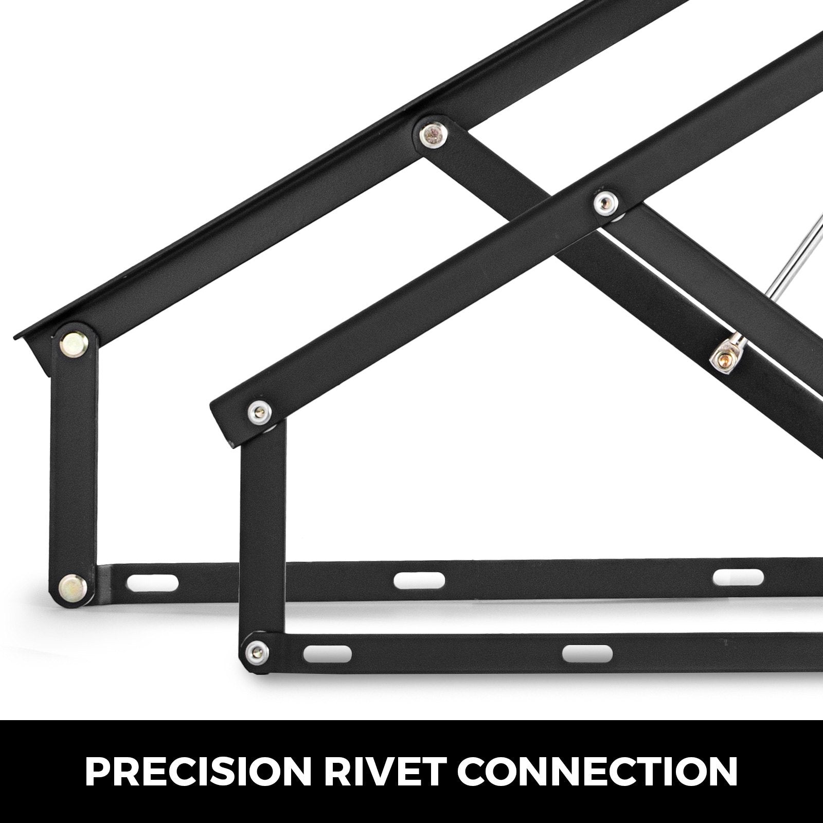 5FT Sofa Bed Lift Mechanism Kit with Pneumatic Poles for Under Bed Storage, Black Steel Bracket, 265 lbs Capacity, Easy Install