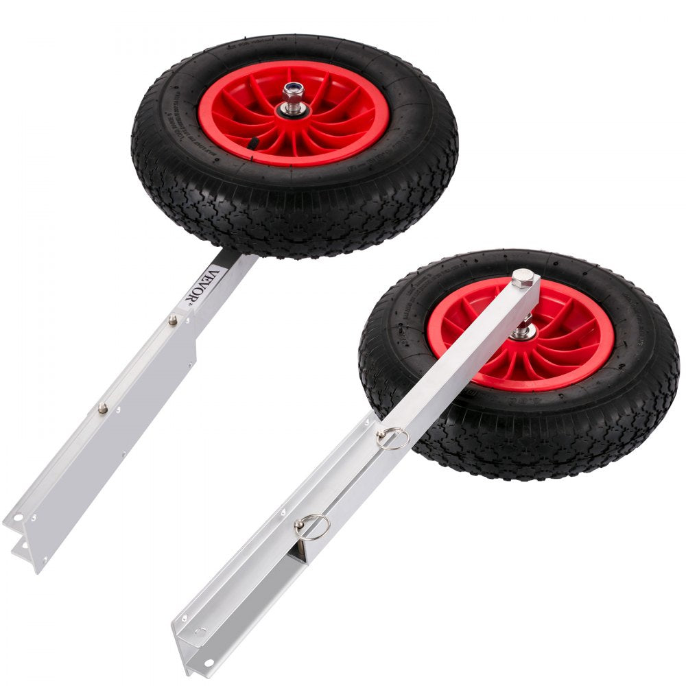 VEVOR Boat Launching Wheels, 15" Boat Transom Launching Wheel, 300 LBS Loading Capacity Inflatable Boat Launch Wheels, Aluminium Alloy Transom Launching Dolly Wheels with 4 PCS of Quick Release Pins