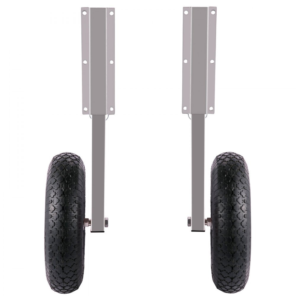 VEVOR Boat Launching Wheels, 15" Boat Transom Launching Wheel, 600 LBS Loading Capacity Inflatable Boat Launch Wheels, Stainless Steel Transom Launching Dolly Wheels with 4 PCS of Quick Release Pins