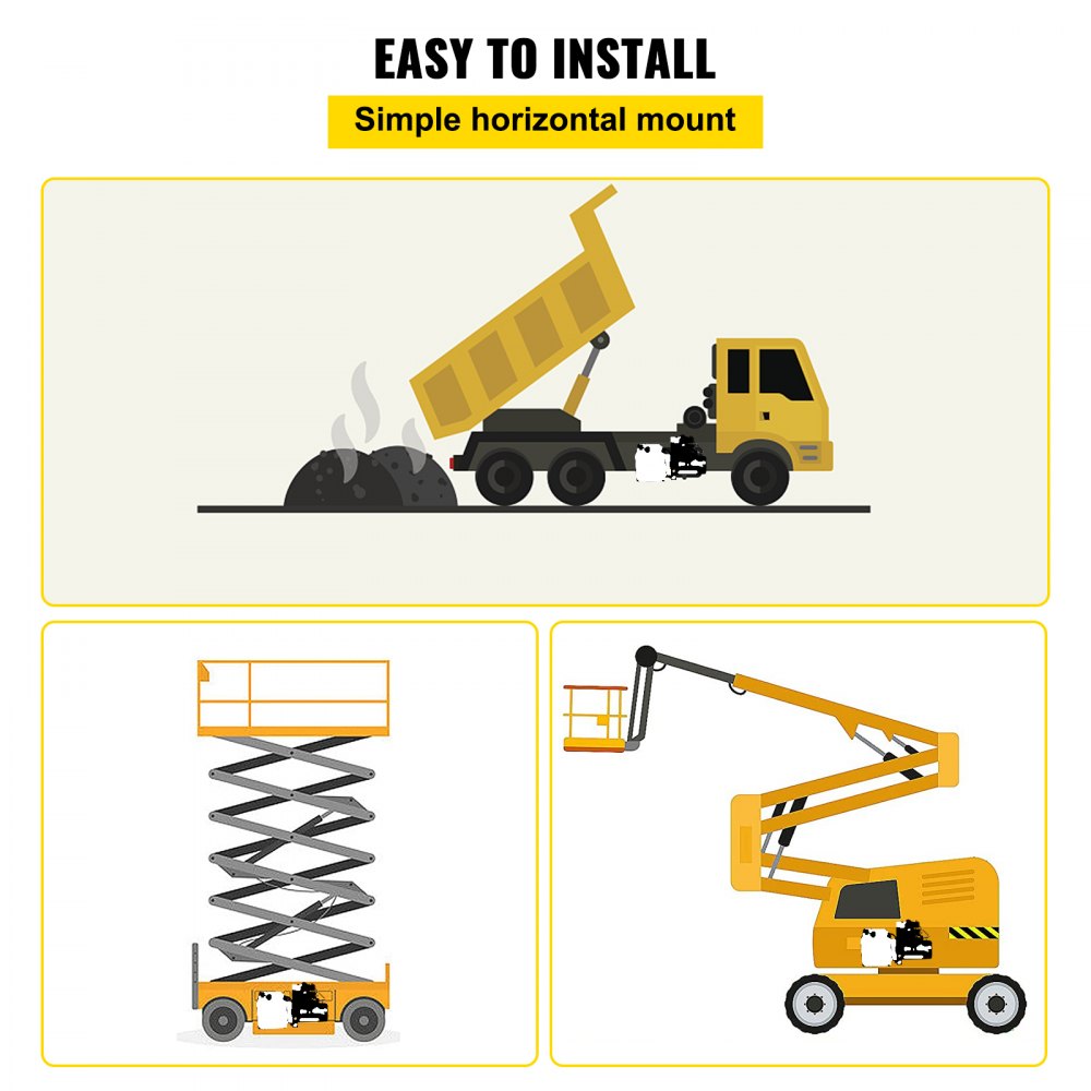 VEVOR Hydraulic Pump Double Acting Hydraulic Power Unit Double Solenoid Hydraulic Power Pack 12V DC Hydraulic Power Pump with 4.5Liter Reservoir for Dump Trailer Car Lifting