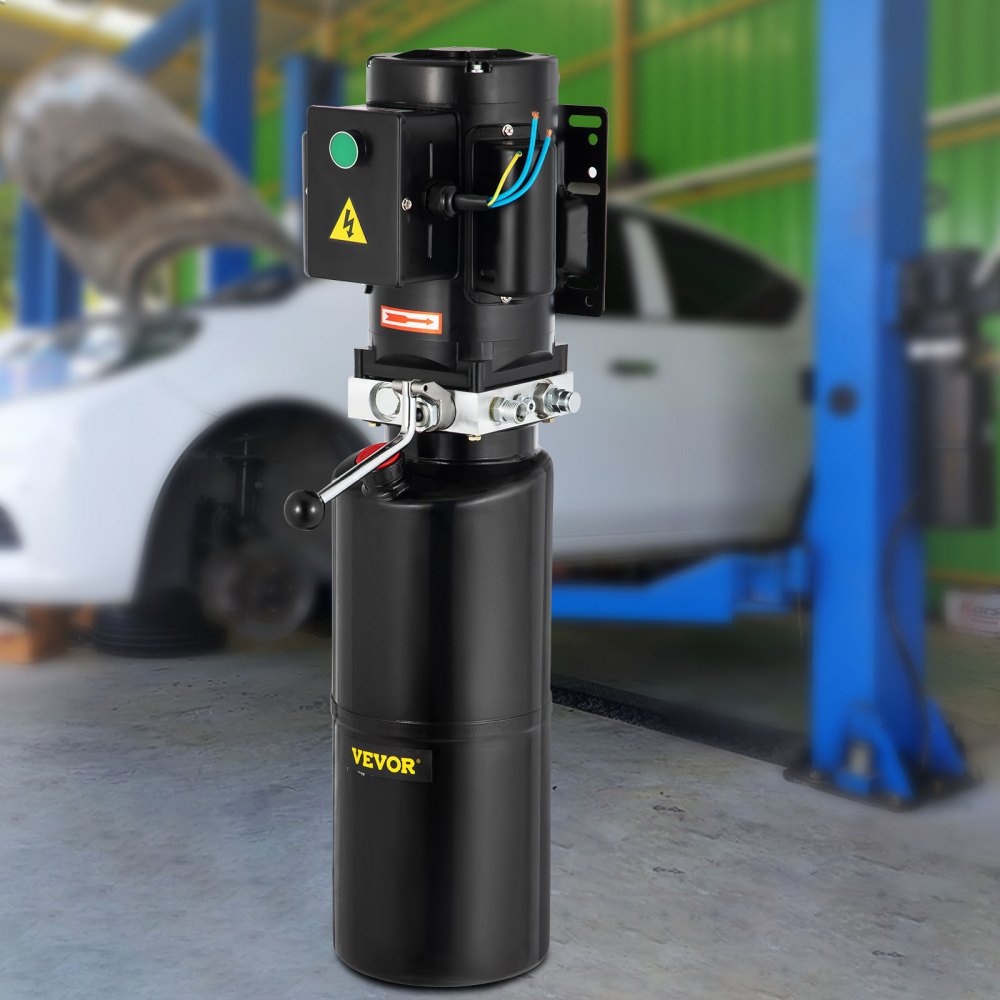 VEVOR 110V 2.64 Gallon?Hydraulic Power Unit Automotive?Hydraulic Pump Dump Trailer Vehicle Mounted Lifter Auto Shop Repair Car Lift Power Unit for Two and Four Post Lift Auto Hoist