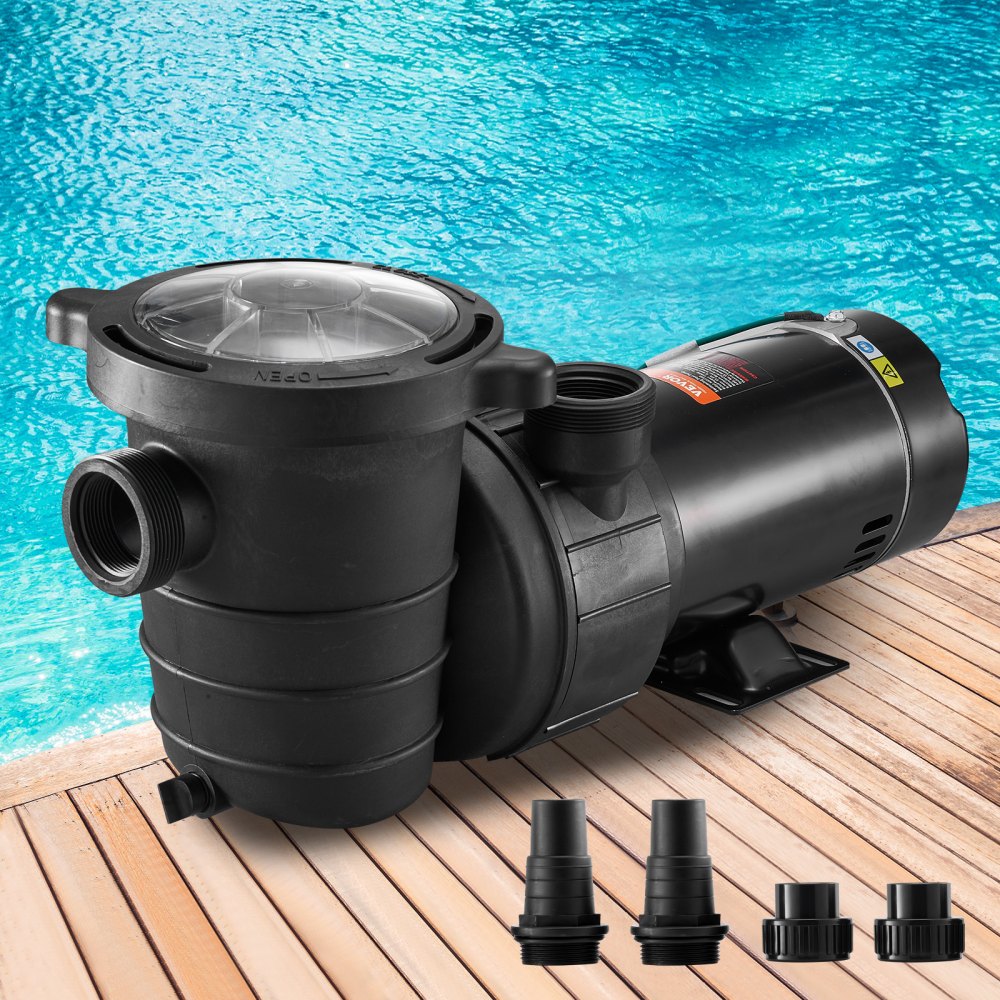 High-Performance 2 HP Swimming Pool Pump with Strainer Basket, ETL Certified for Above Ground Pools, 5400 GPH Max Flow Rate, 115V, 1500W