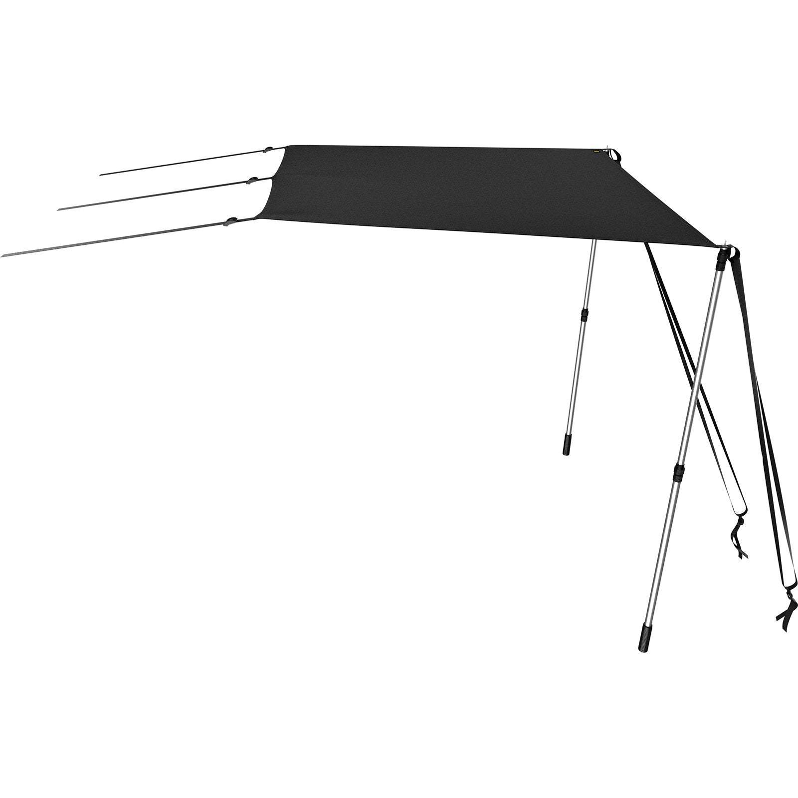 Durable 5' x 5' T-Top Sun Shade Kit with UV-Proof 600D Polyester, Waterproof, Rustproof Steel Poles, Easy Assembly for Bimini & T-Tops