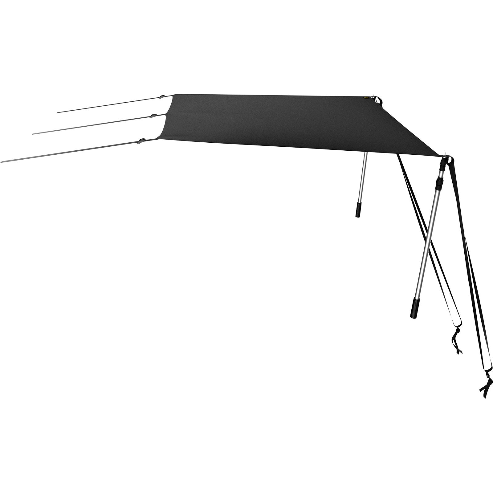 Durable 5' x 5' T-Top Sun Shade Kit with UV-Proof 600D Polyester, Waterproof, Rustproof Steel Poles, Easy Assembly for Bimini & T-Tops